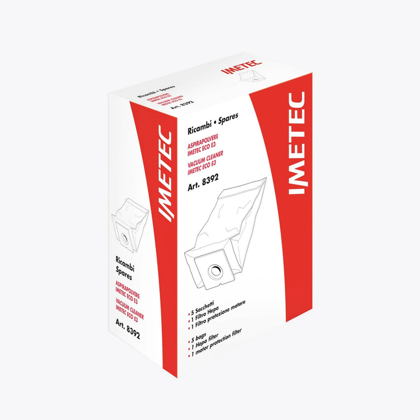 IMETEC Kit sacchetti e filtri per aspirapolvere IMETEC EcO E3