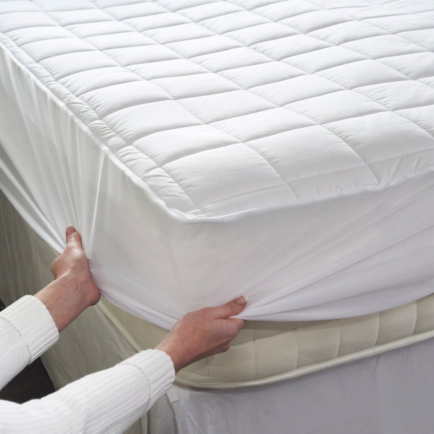 IMETEC Coprimaterasso termico Adapto Maxi Cotone Percalle Matrimoniale