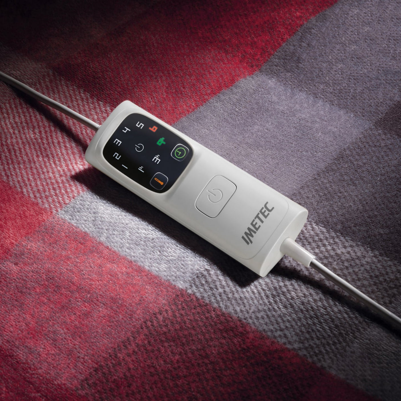 IMETEC CaldoPlaid Adapto Velvet Tartan con tasca mani e piedi cm 150x110