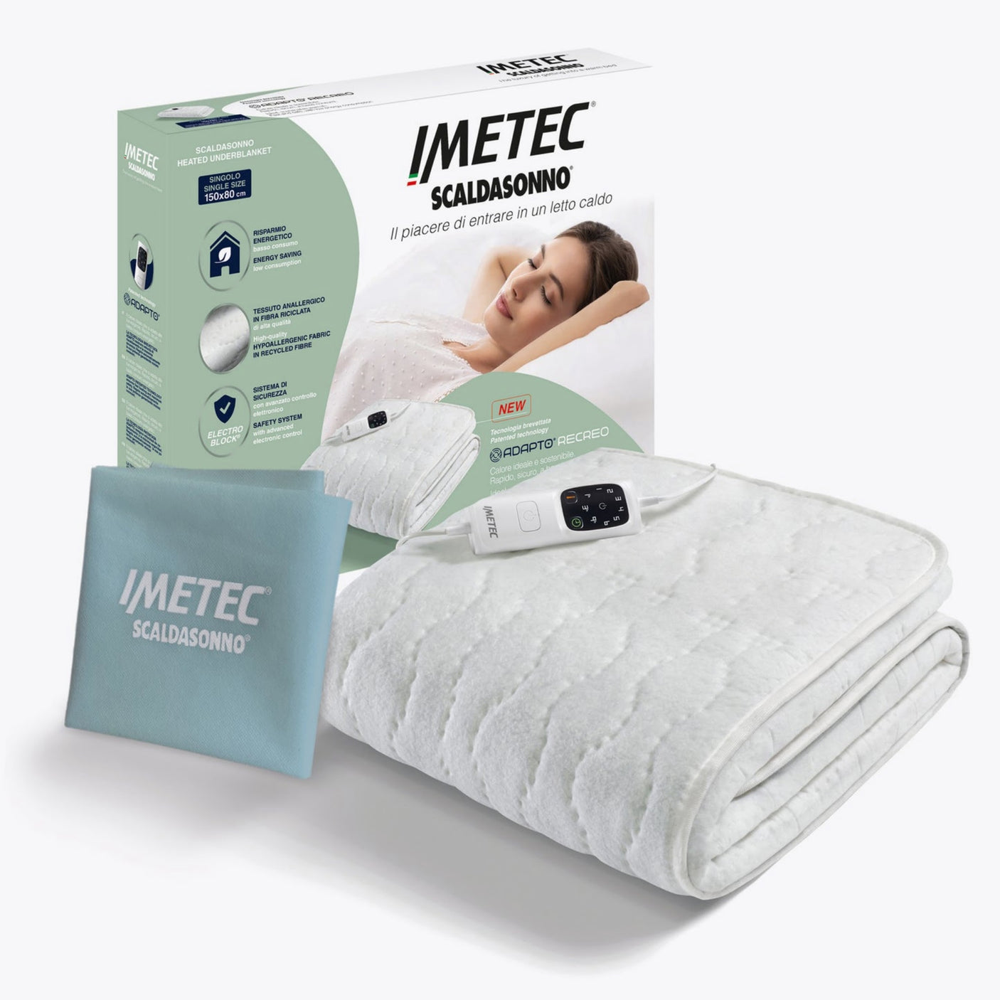 IMETEC Scaldasonno Adapto Recreo in fibra anallergica riciclata singolo