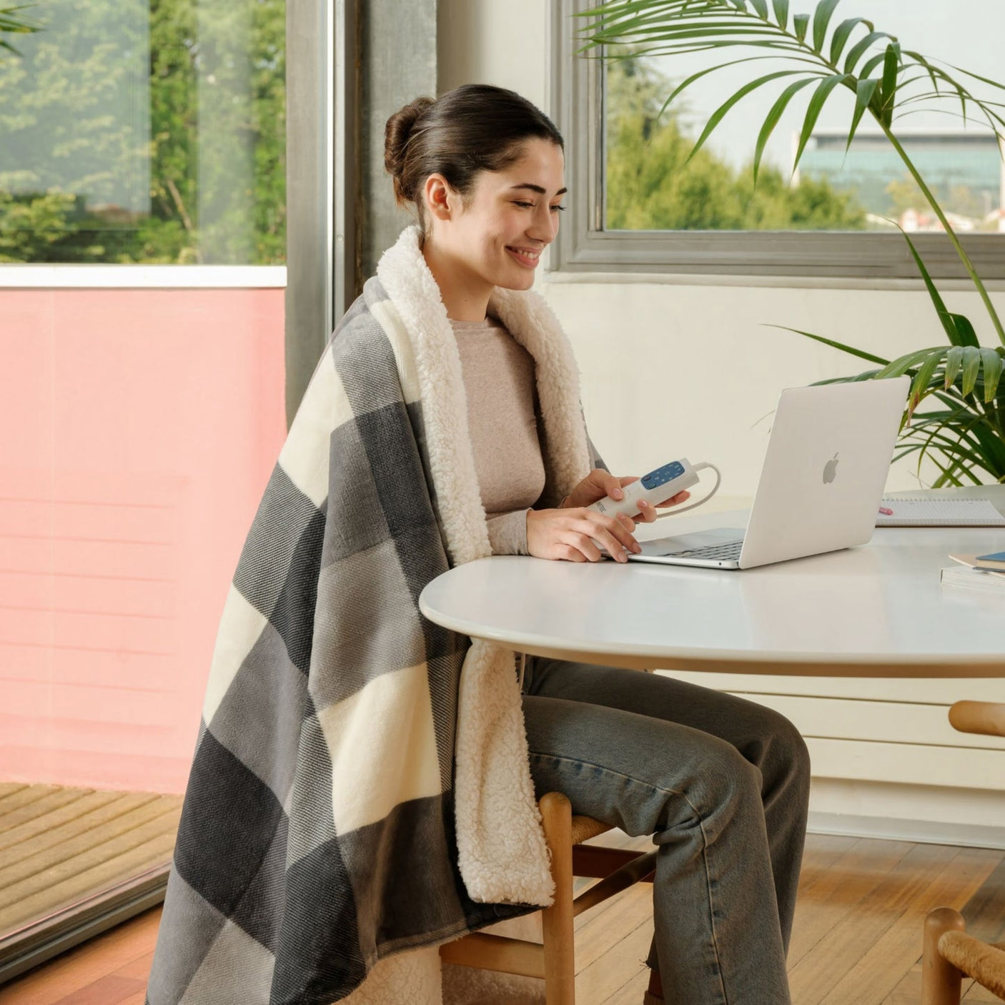 IMETEC CaldoPlaid Adapto Tartan Grigio cm 160x120