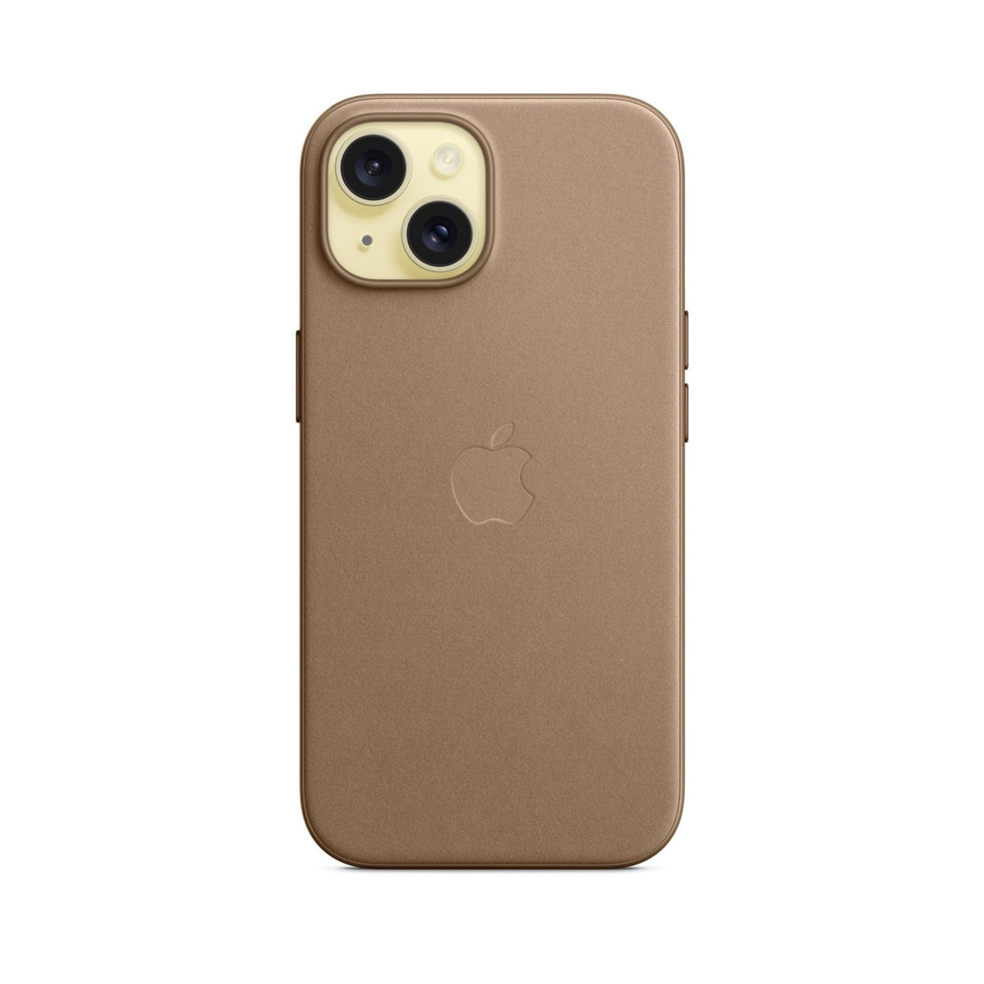 APPLE Custodia MagSafe in tessuto FineWoven per iPhone 15 - Grigio talpa