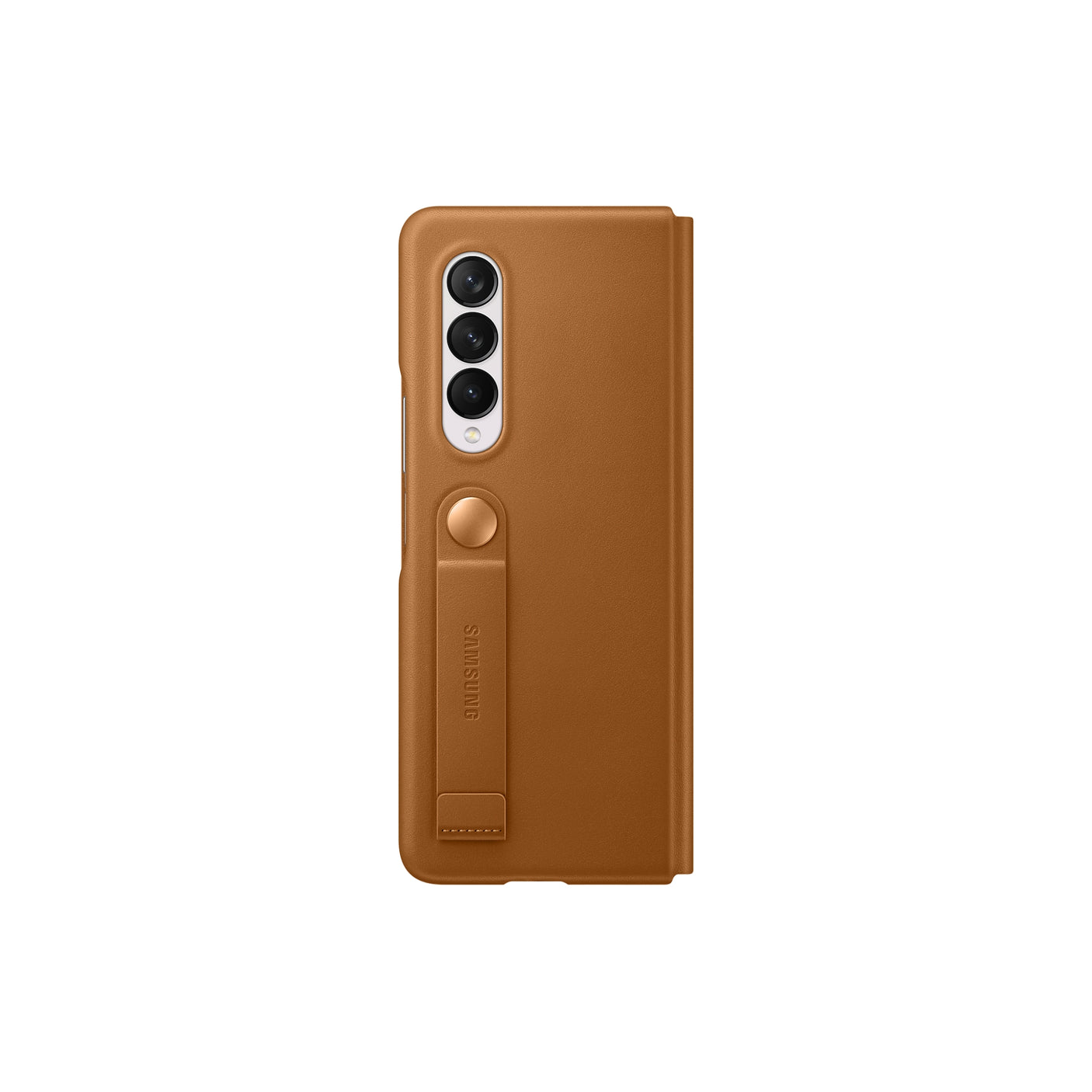 SAMSUNG Galaxy Z Fold3 Leather Flip Cover Camel