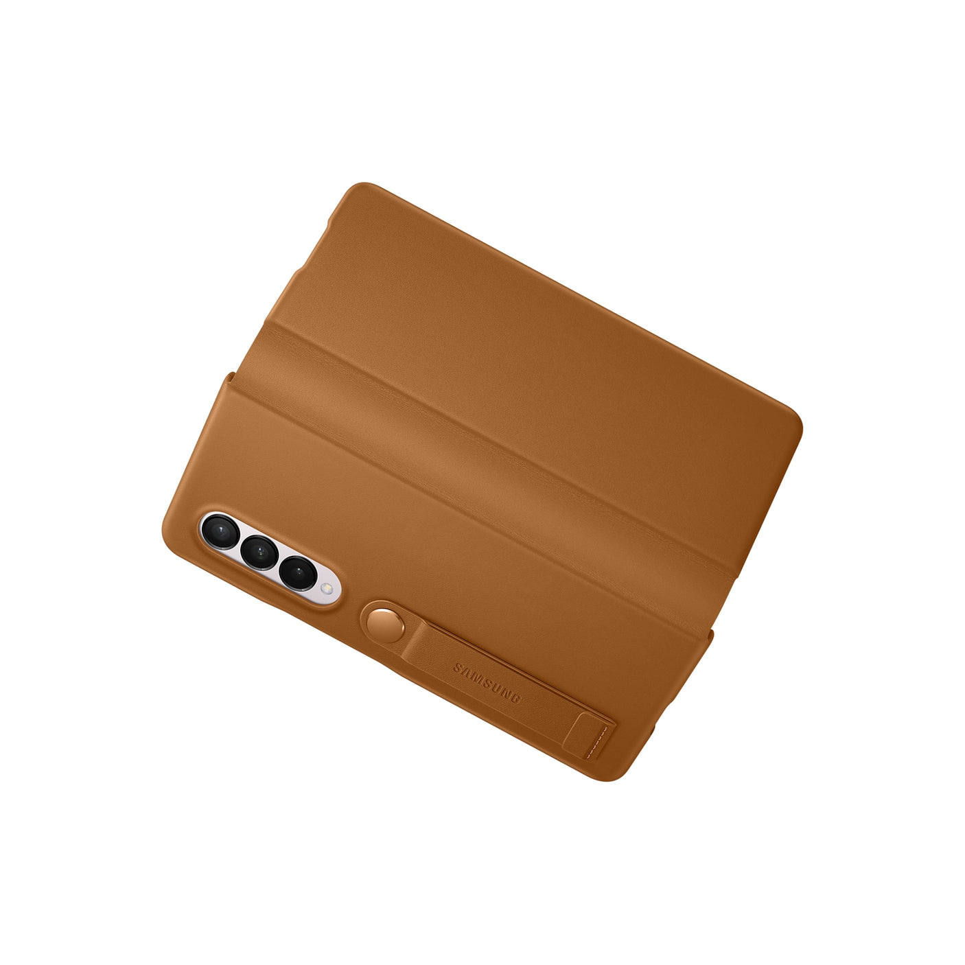 SAMSUNG Galaxy Z Fold3 Leather Flip Cover Camel
