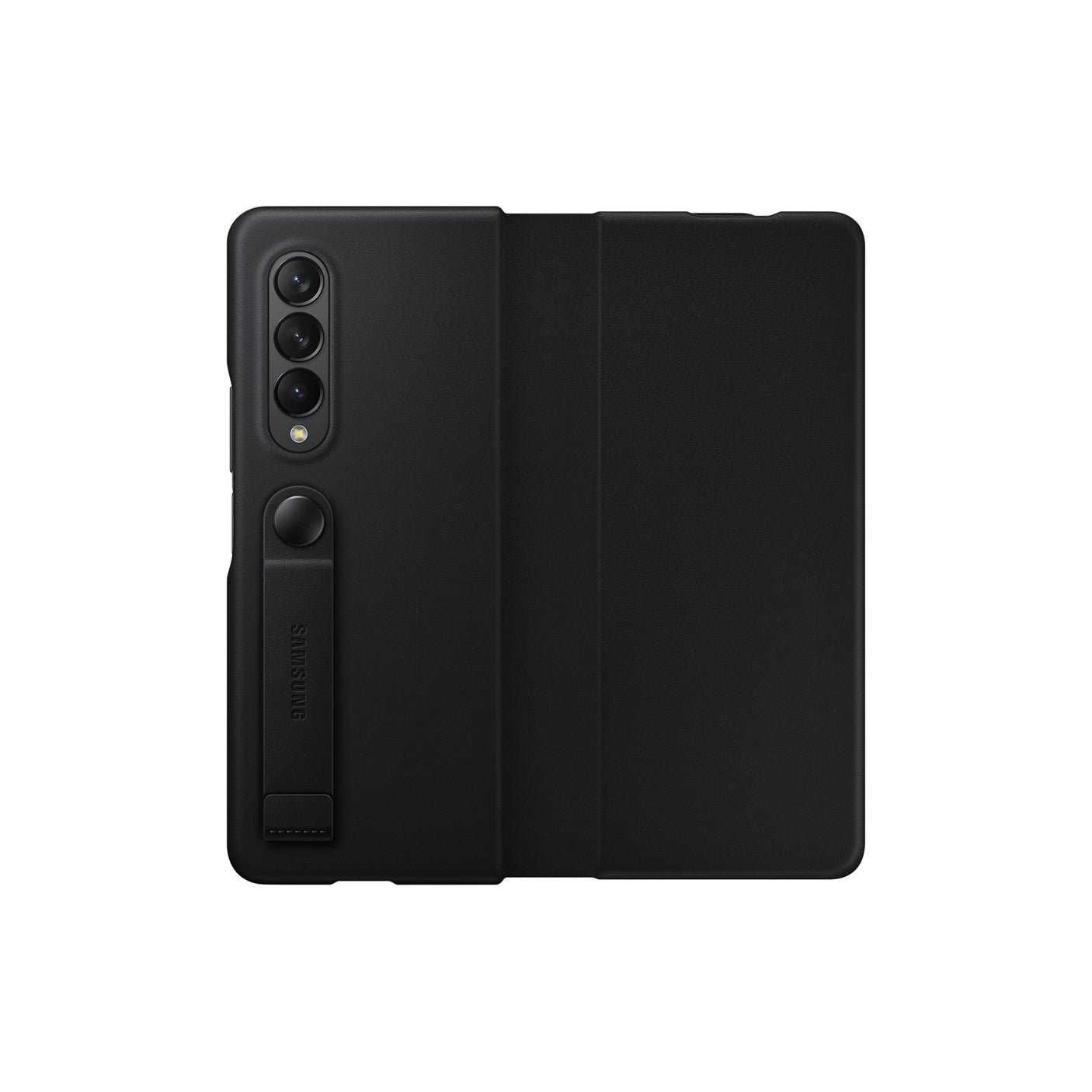 SAMSUNG Galaxy Z Fold3 Leather Flip Cover Black