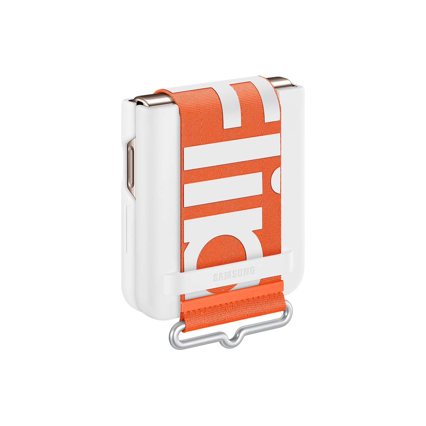 SAMSUNG Galaxy Z Flip4 Silicone Cover with Strap White