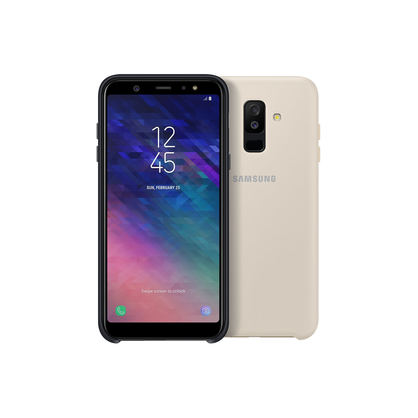 SAMSUNG Galaxy A6+ Dual Layer Cover Black