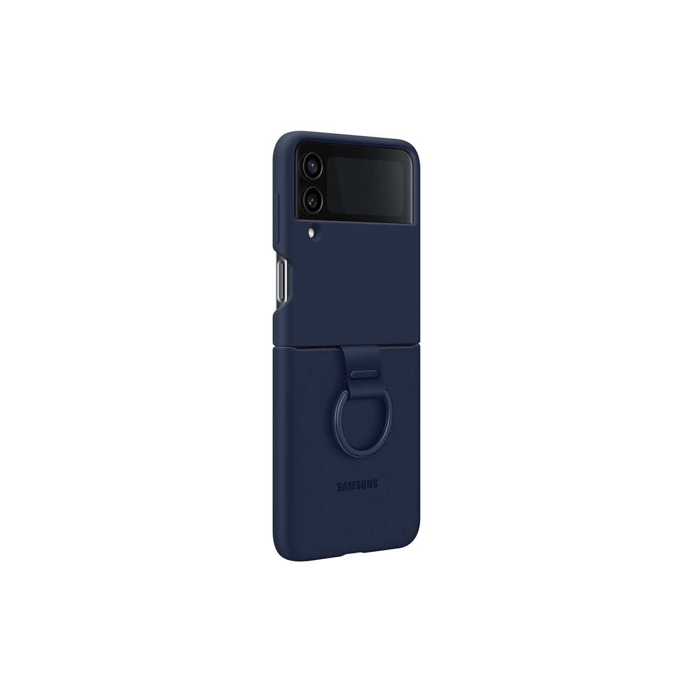 SAMSUNG Galaxy Z Flip4 Silicone Cover with Ring Navy