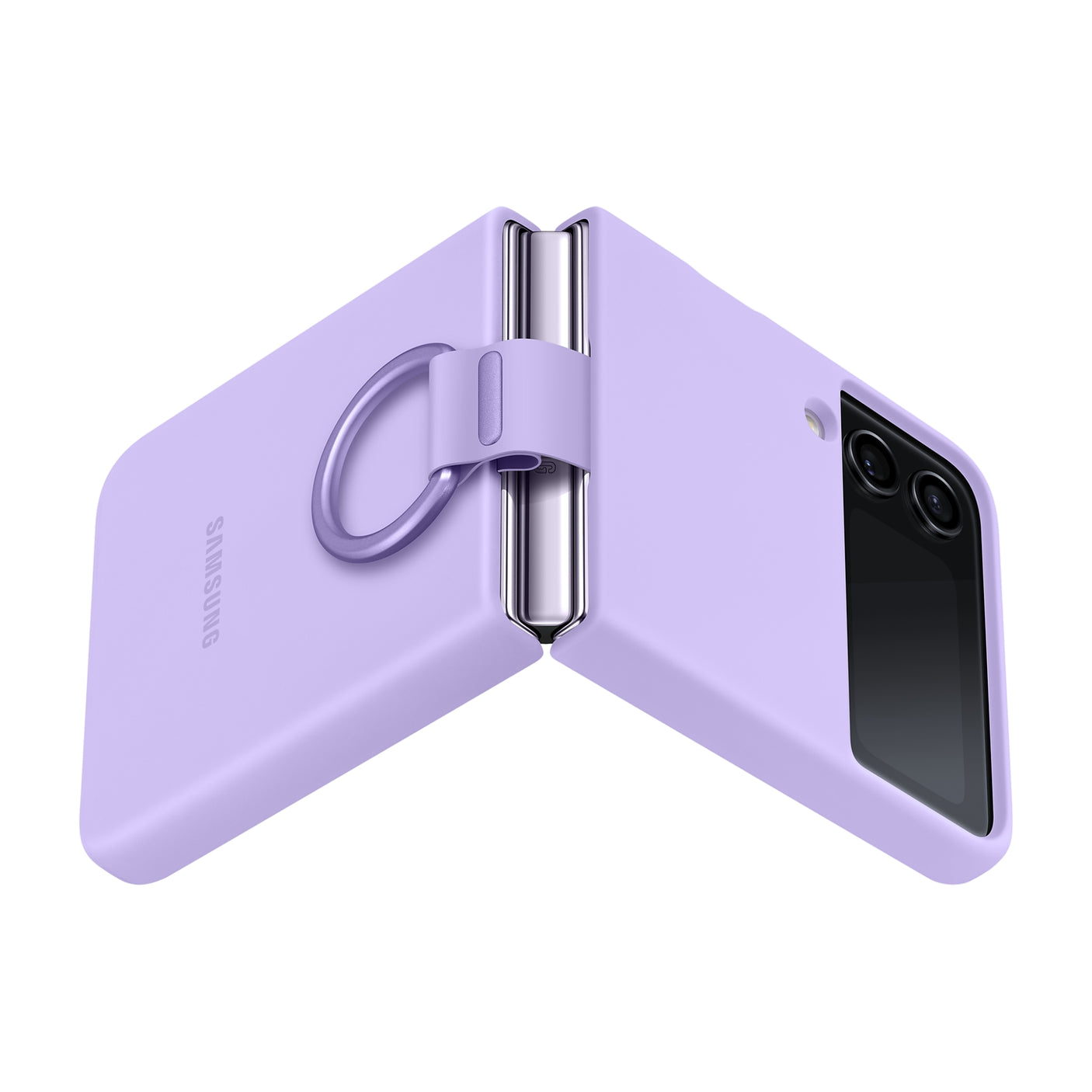 SAMSUNG Galaxy Z Flip4 Silicone Cover with Ring Borapurple