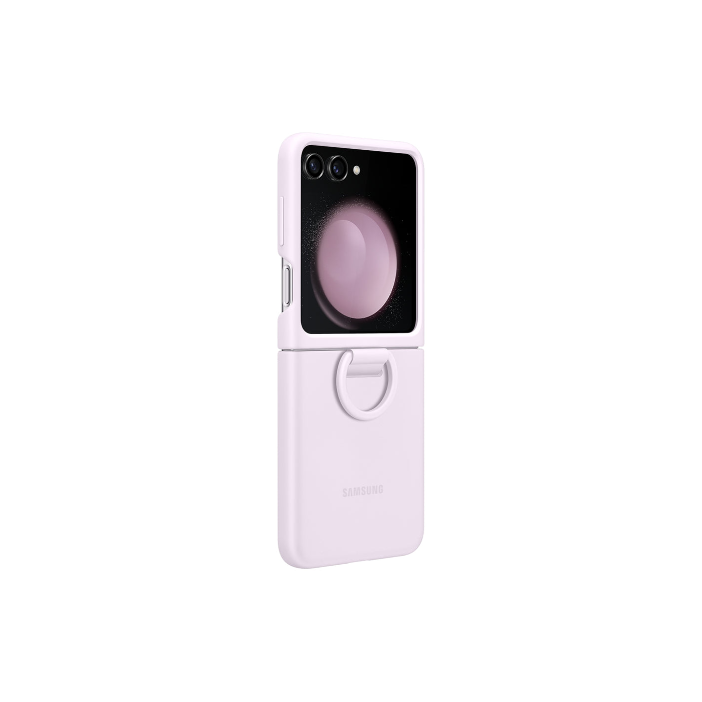 SAMSUNG Galaxy Z Flip5 Silicone Case with Ring Lavender
