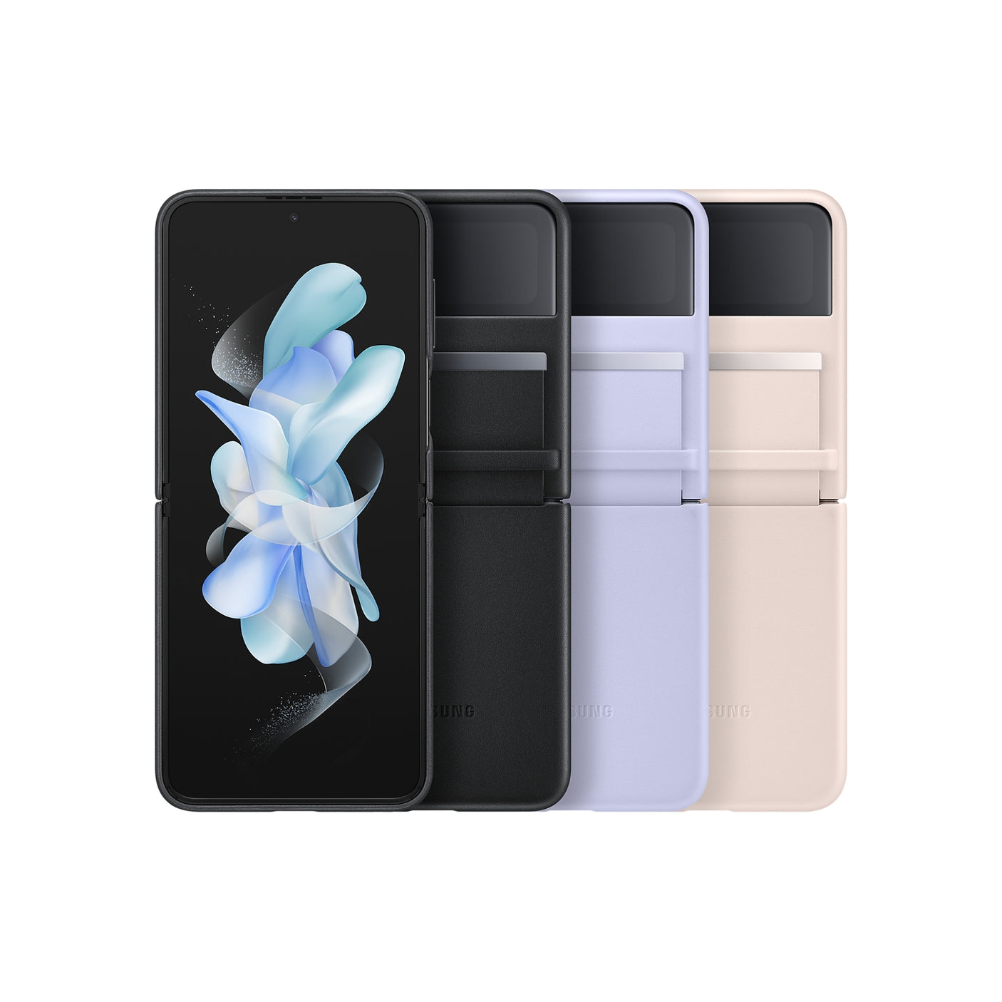 SAMSUNG Galaxy Z Flip4 Flap Leather Cover Serenepurple