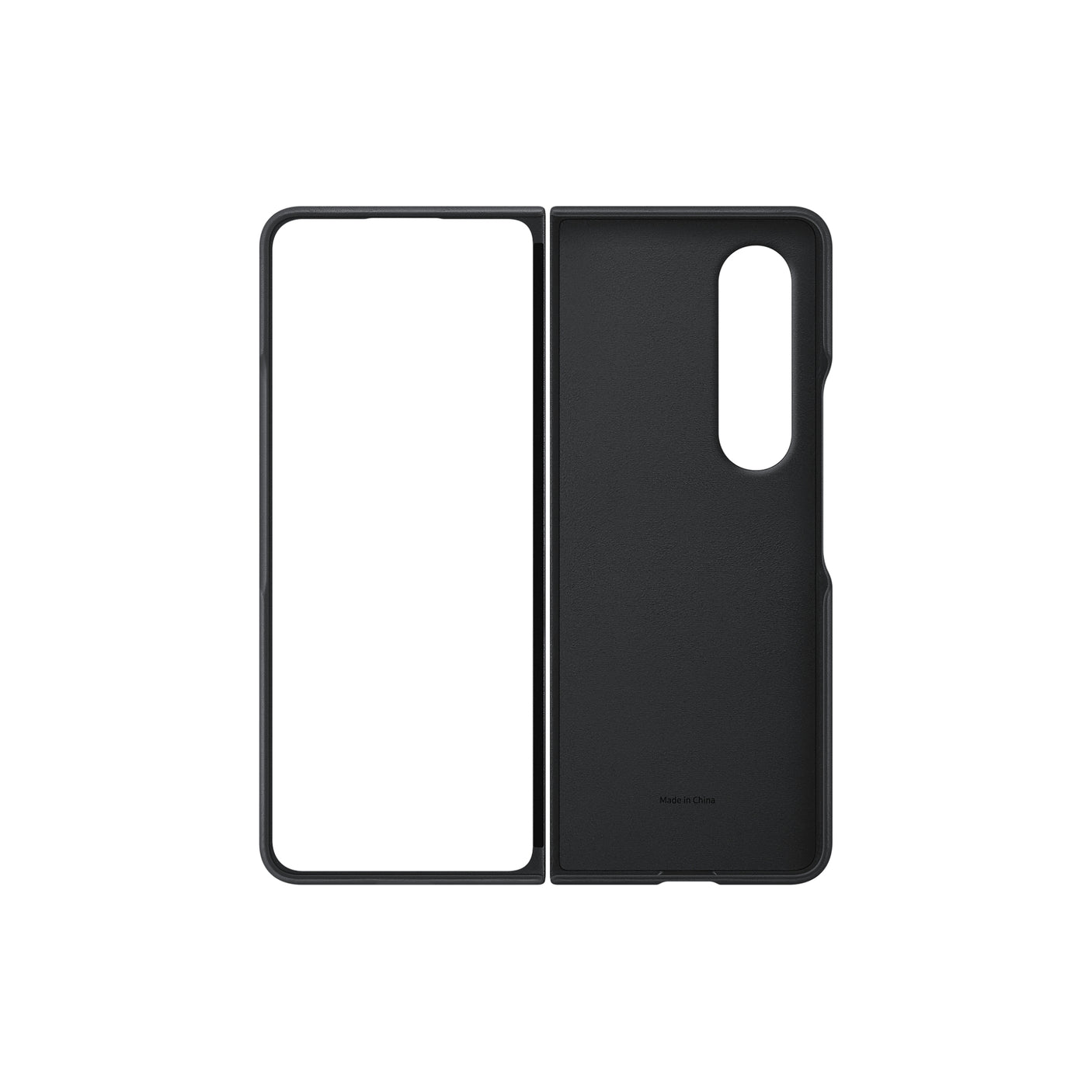 SAMSUNG Galaxy Z Fold4 Leather Cover Black