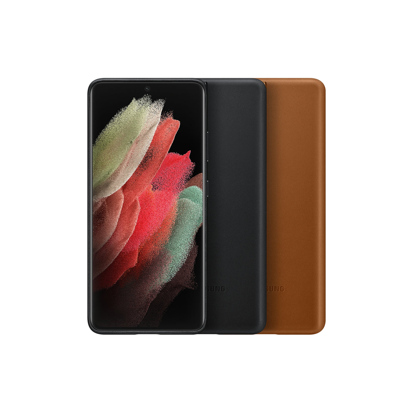 SAMSUNG Galaxy S21 Ultra 5G Leather Cover Black