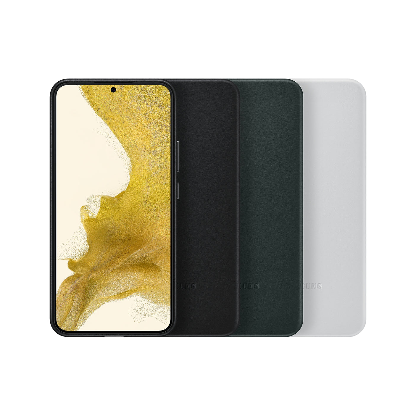 SAMSUNG Galaxy S22+ Leather Cover Lightgray