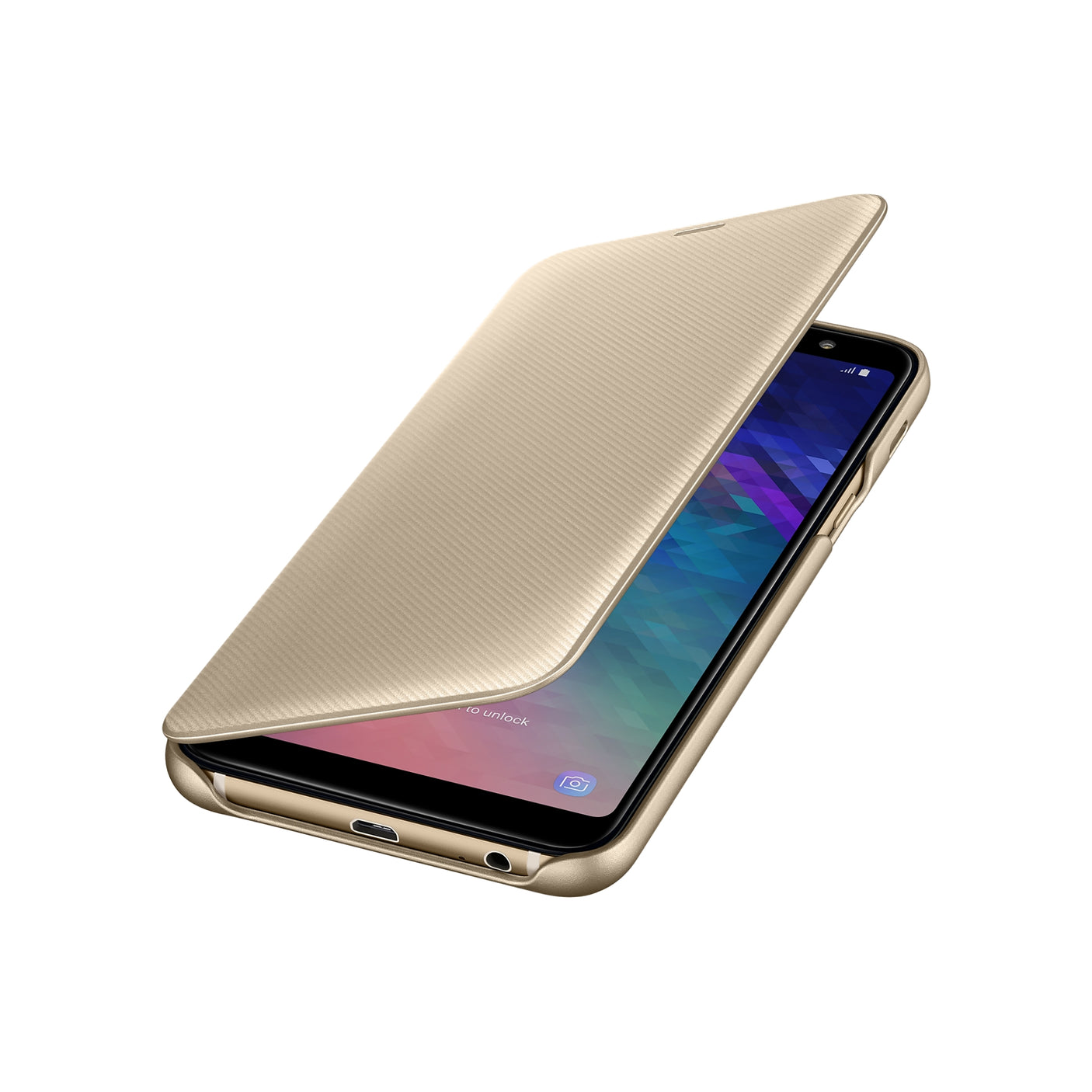 SAMSUNG Galaxy A6+ Wallet Cover Gold