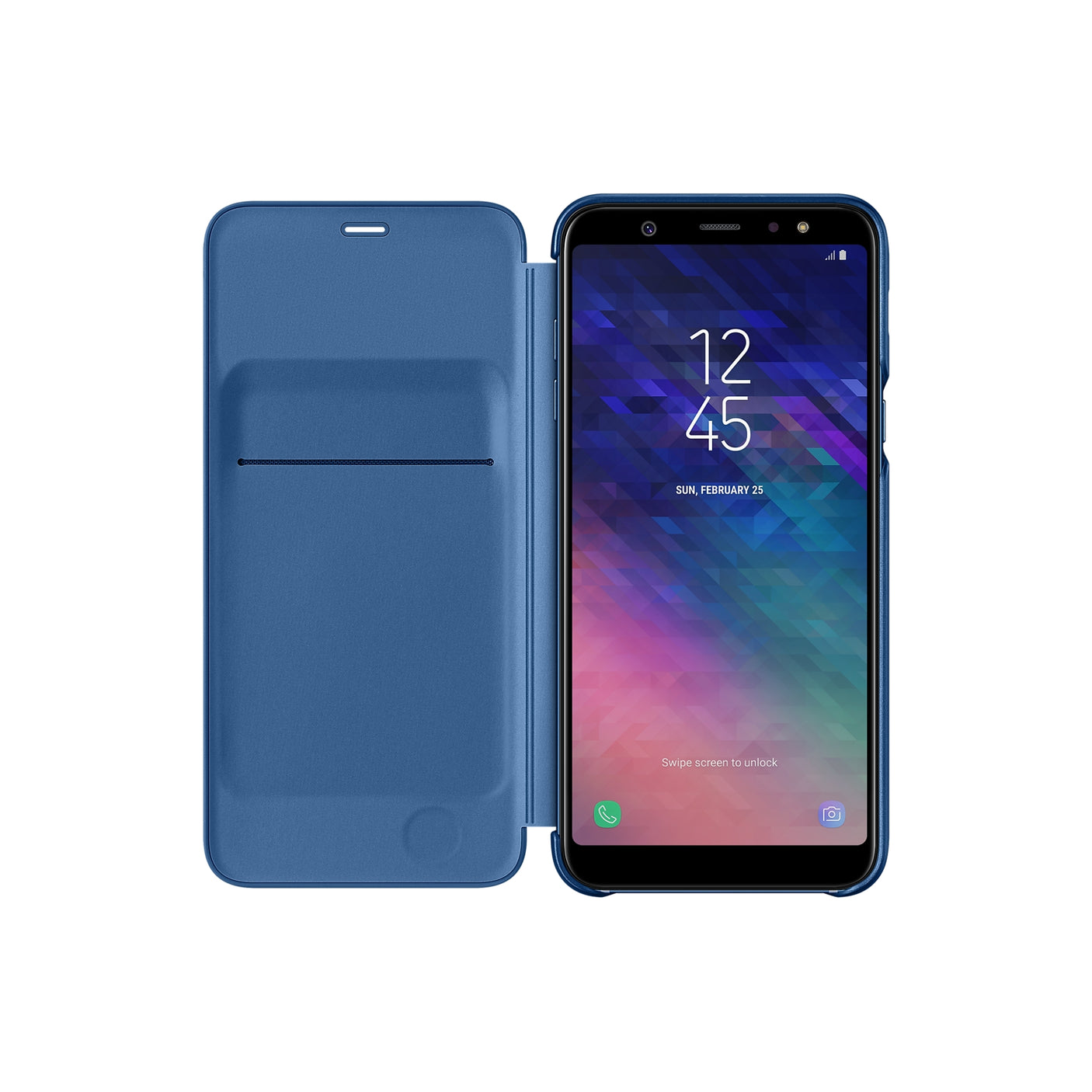SAMSUNG Galaxy A6+ Wallet Cover Blue