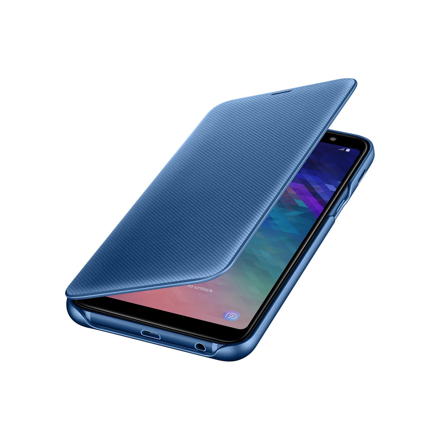 SAMSUNG Galaxy A6+ Wallet Cover Blue