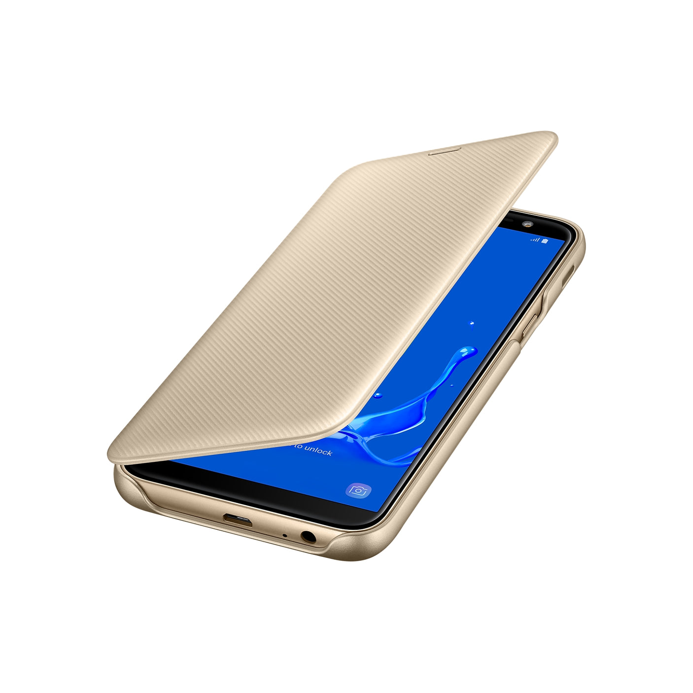 SAMSUNG Galaxy J6 Wallet Cover Gold