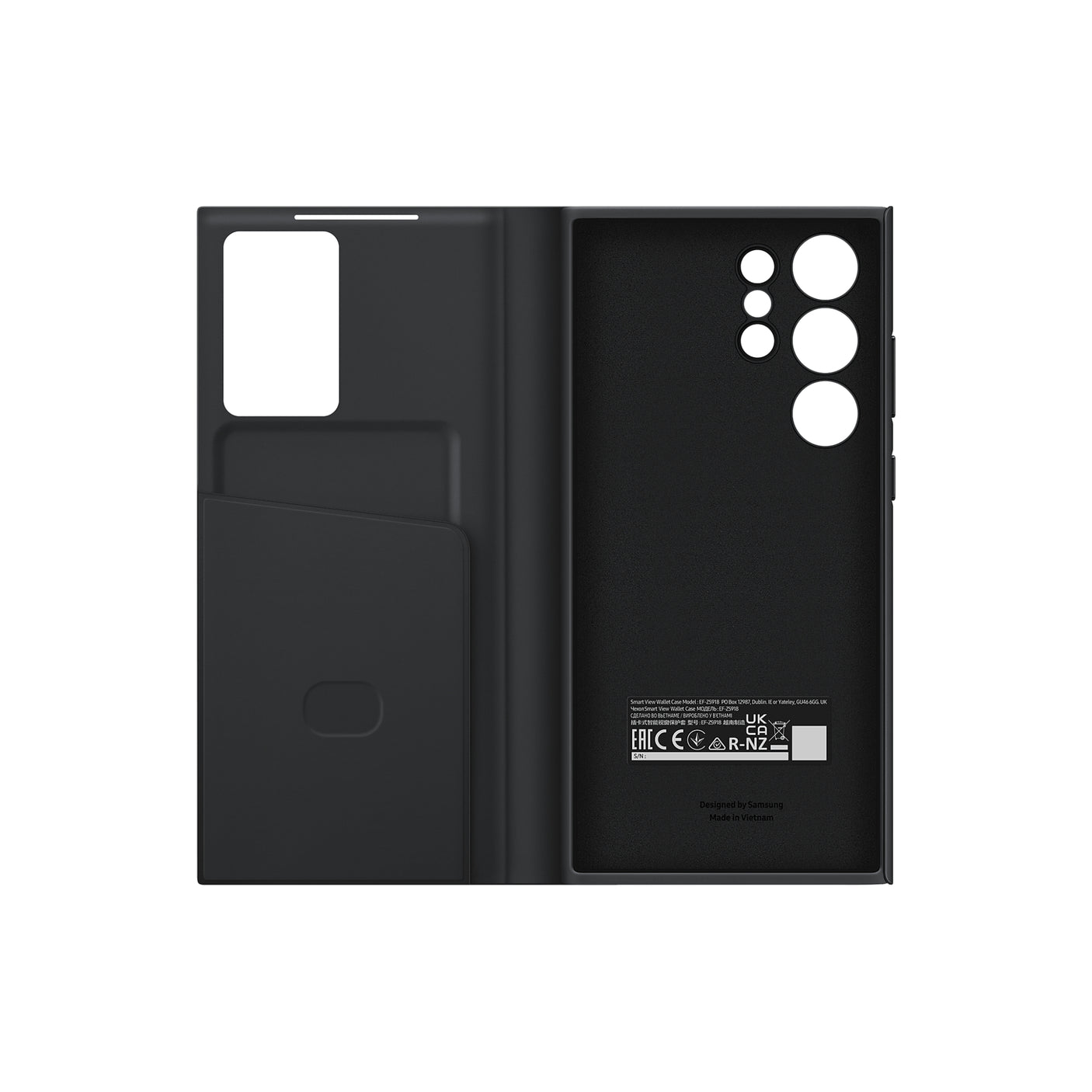 SAMSUNG Galaxy S23 Ultra Smart View Wallet Case Black