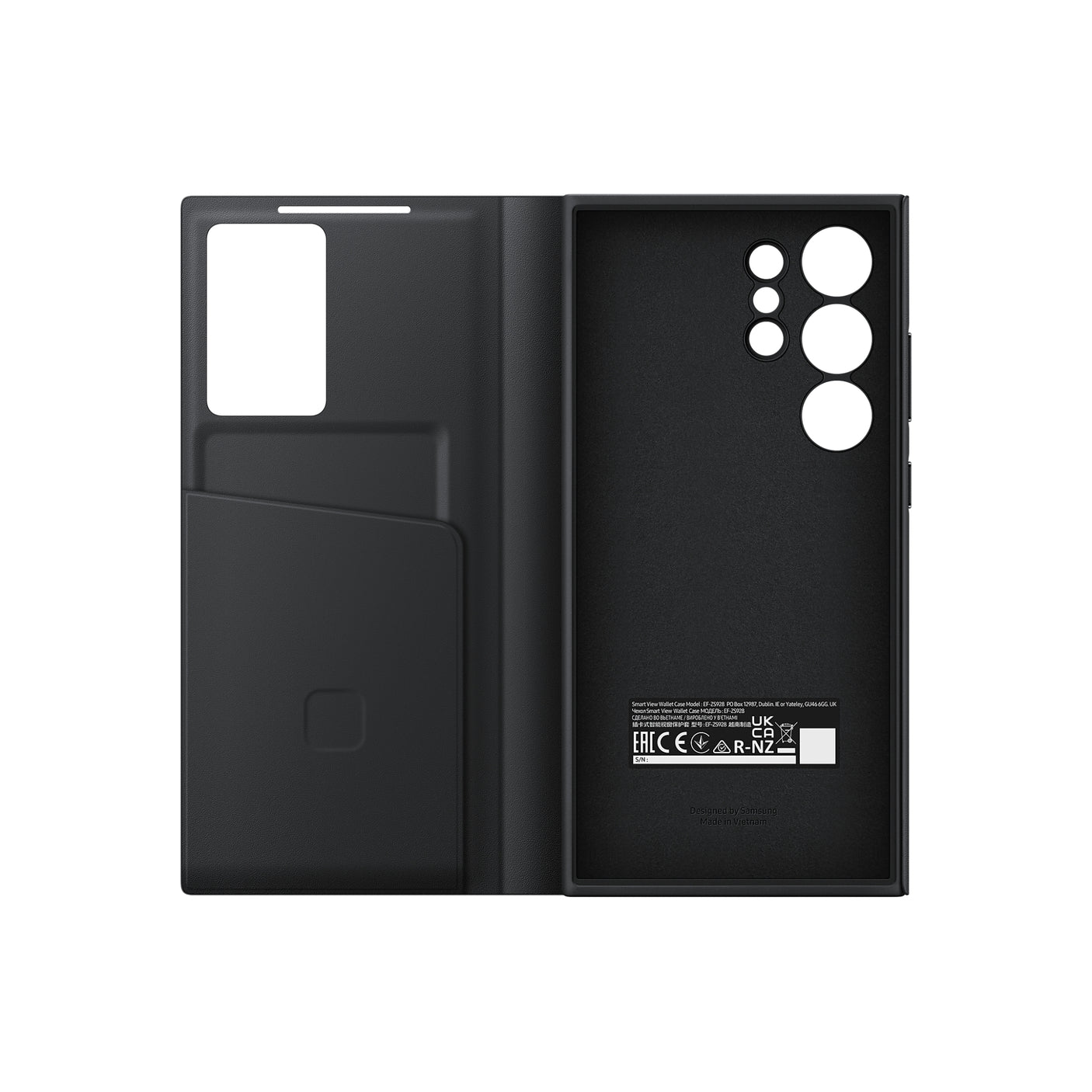 SAMSUNG Galaxy S24 Ultra Smart View Wallet Case Black