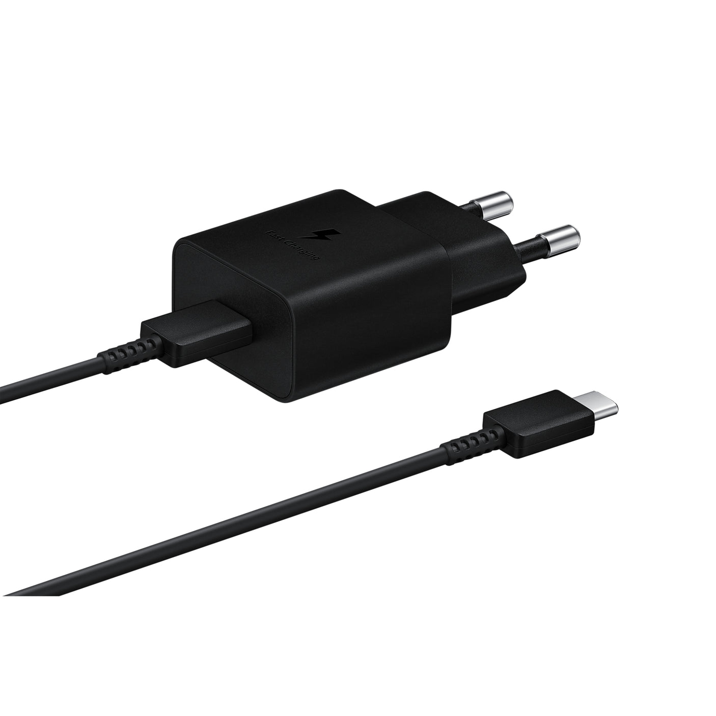SAMSUNG Caricabatterie Fast Charging (15W) con cavo da USB Type-C a USB Type-C Black