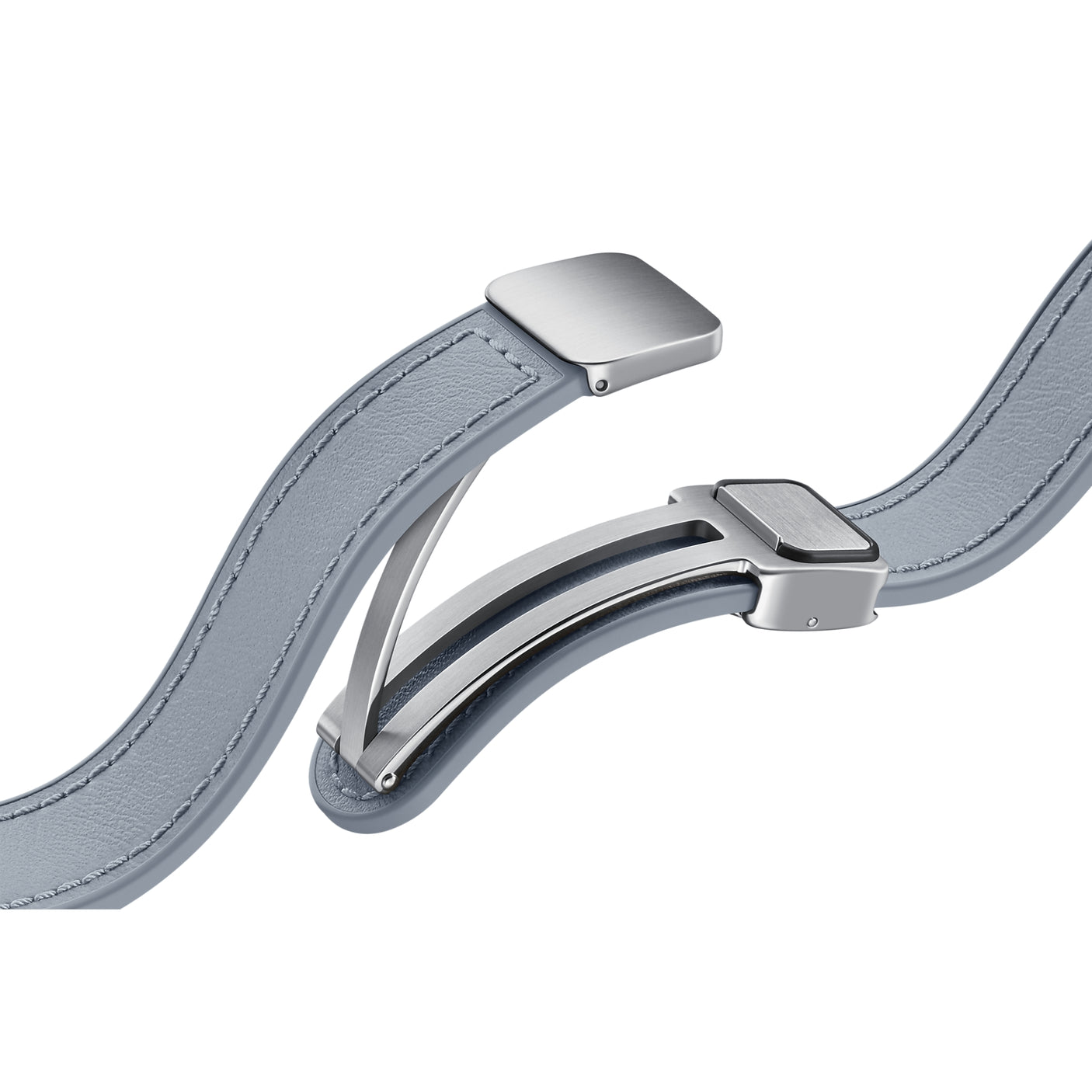 SAMSUNG Galaxy Watch6 D-Buckle Hybrid Eco-Leather Band Slim (S/M) Blue