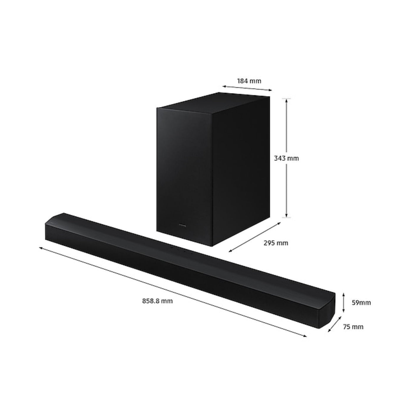 SAMSUNG Soundbar HW-B450 2.1 Ch Black