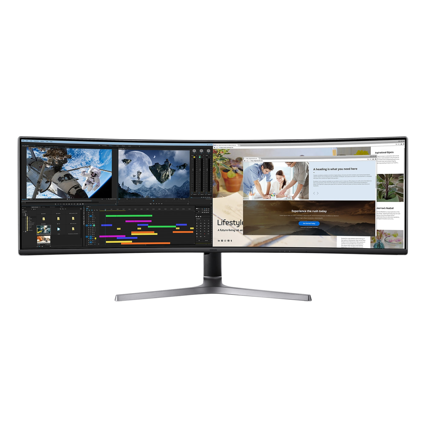 SAMSUNG Monitor Gaming Serie CRG9 da 49" Dual QHD Curvo Black