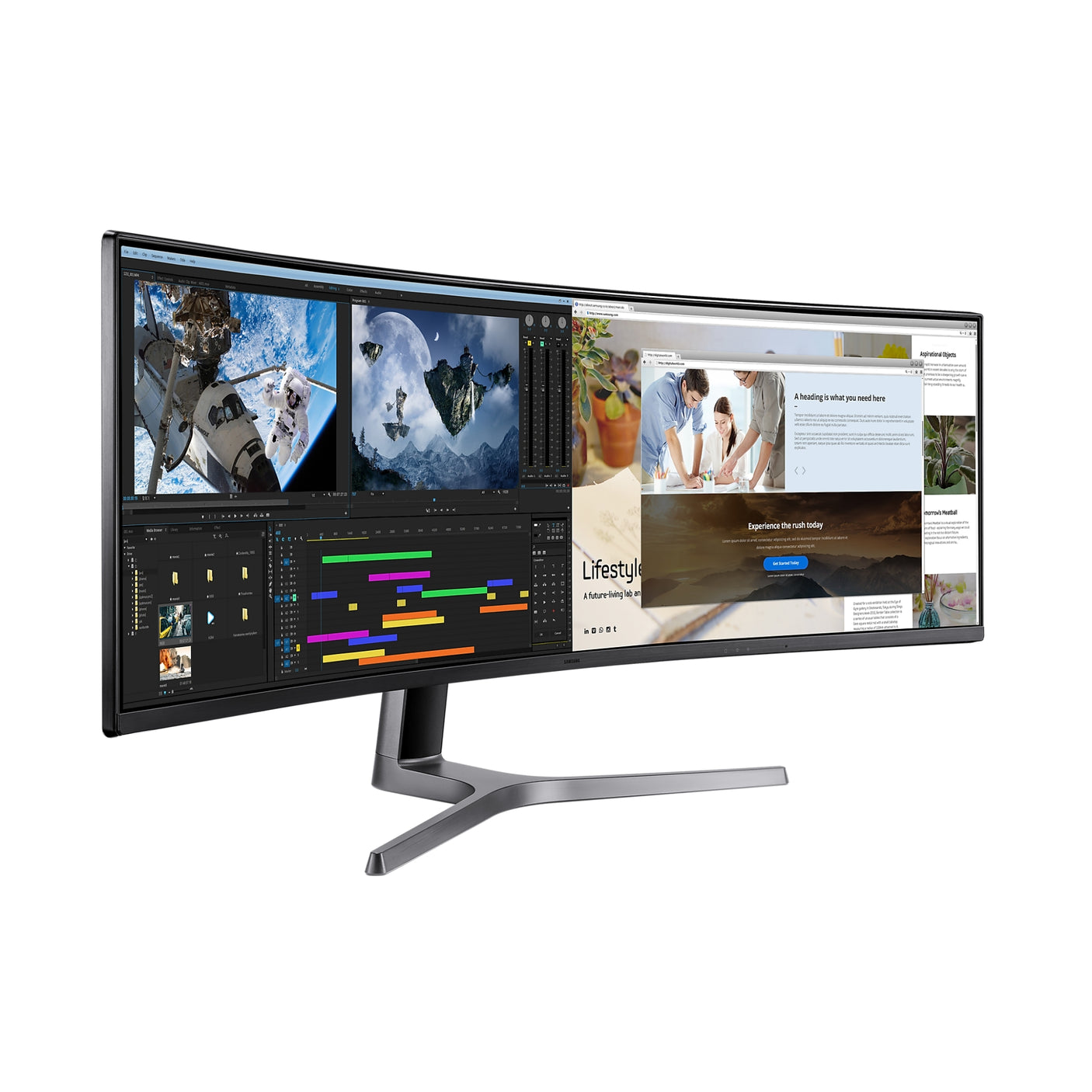 SAMSUNG Monitor Gaming Serie CRG9 da 49" Dual QHD Curvo Black