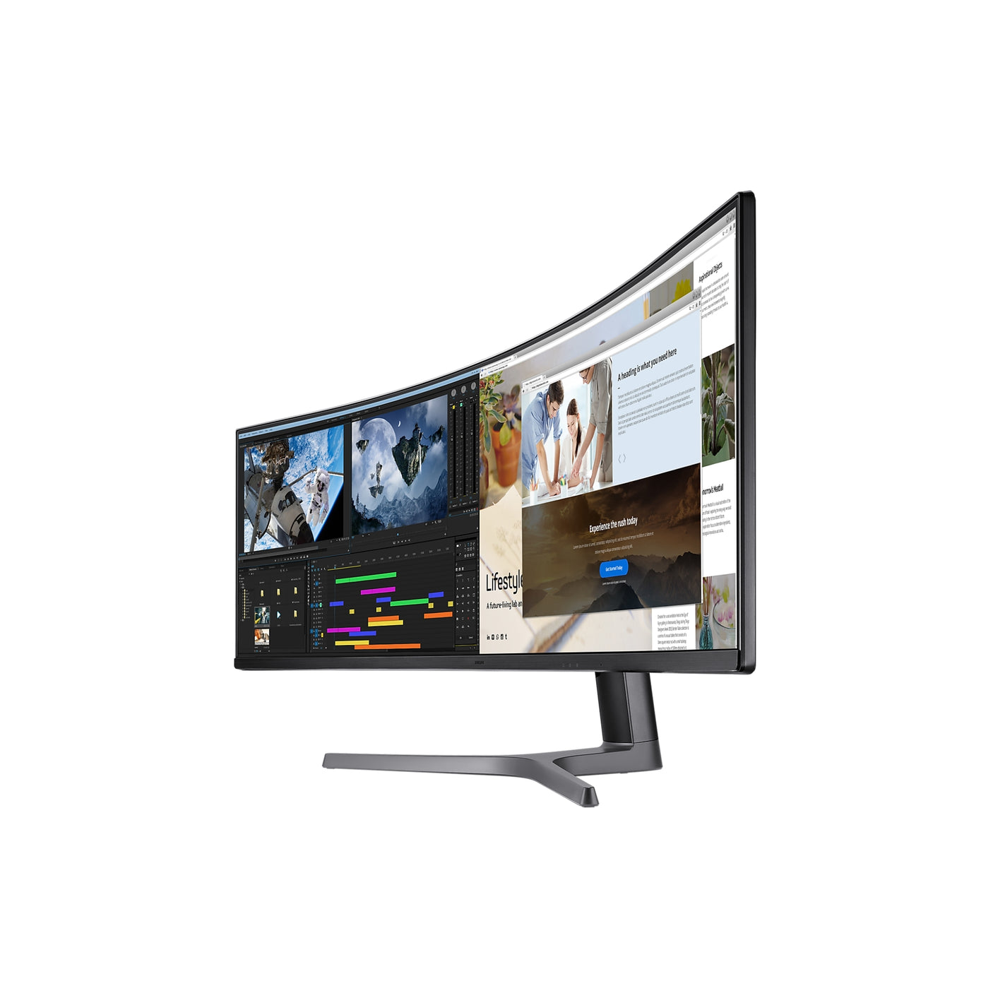 SAMSUNG Monitor Gaming Serie CRG9 da 49" Dual QHD Curvo Black