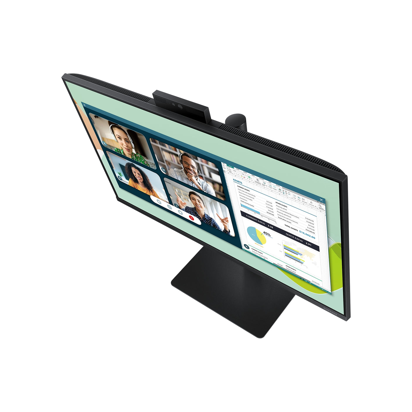 SAMSUNG Webcam Monitor Serie S40VA da 24" Full HD Flat