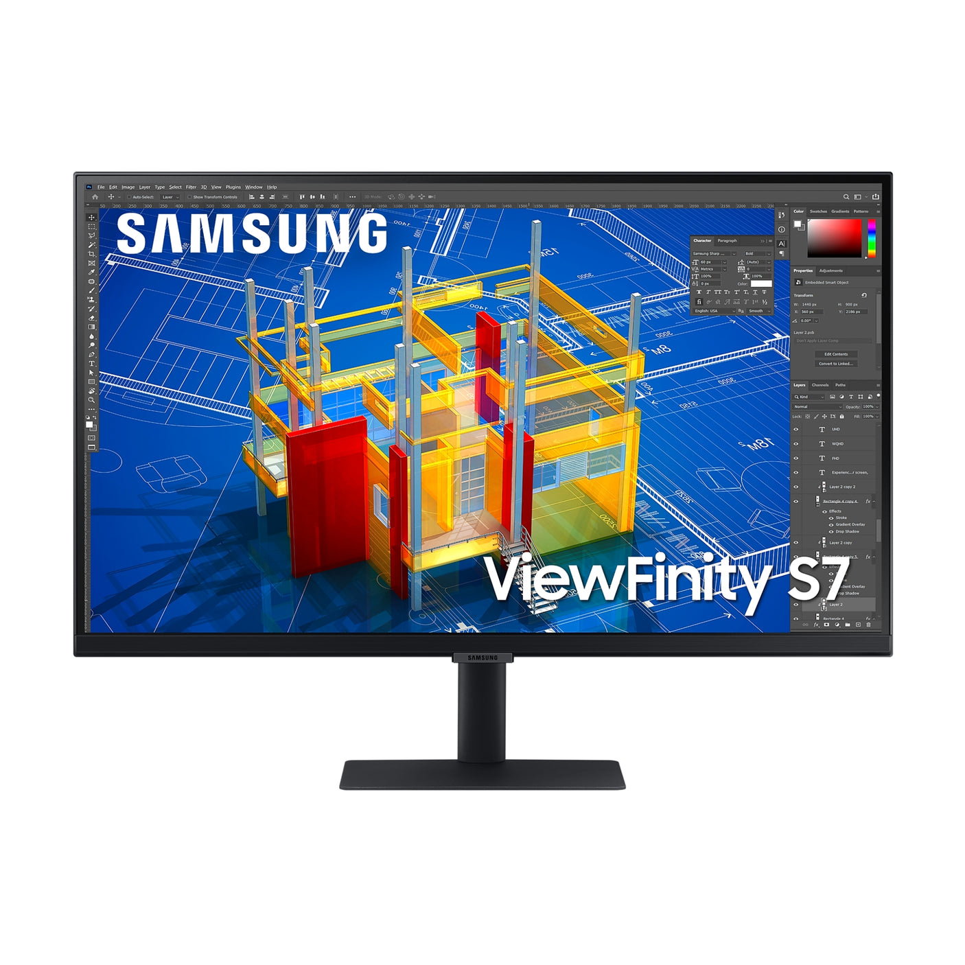 SAMSUNG Monitor HRM ViewFinity S7 - S70A da 27" UHD Flat Black