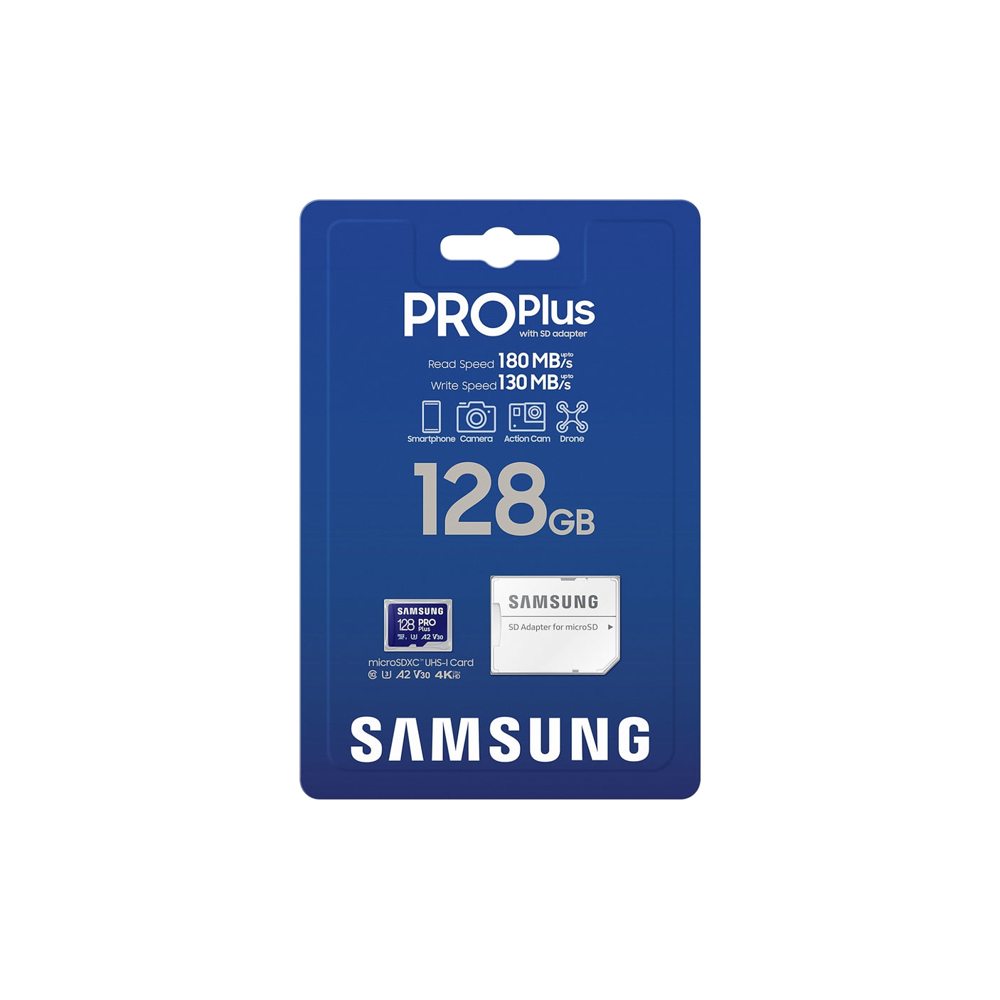 SAMSUNG PRO Plus microSD Memory Card 128GB Blue
