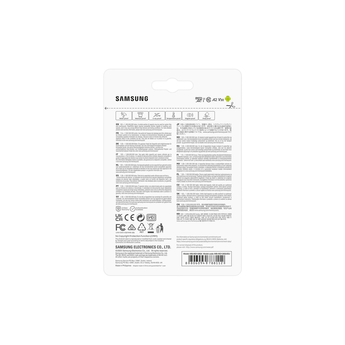 SAMSUNG PRO Plus microSD Memory Card 128GB Blue