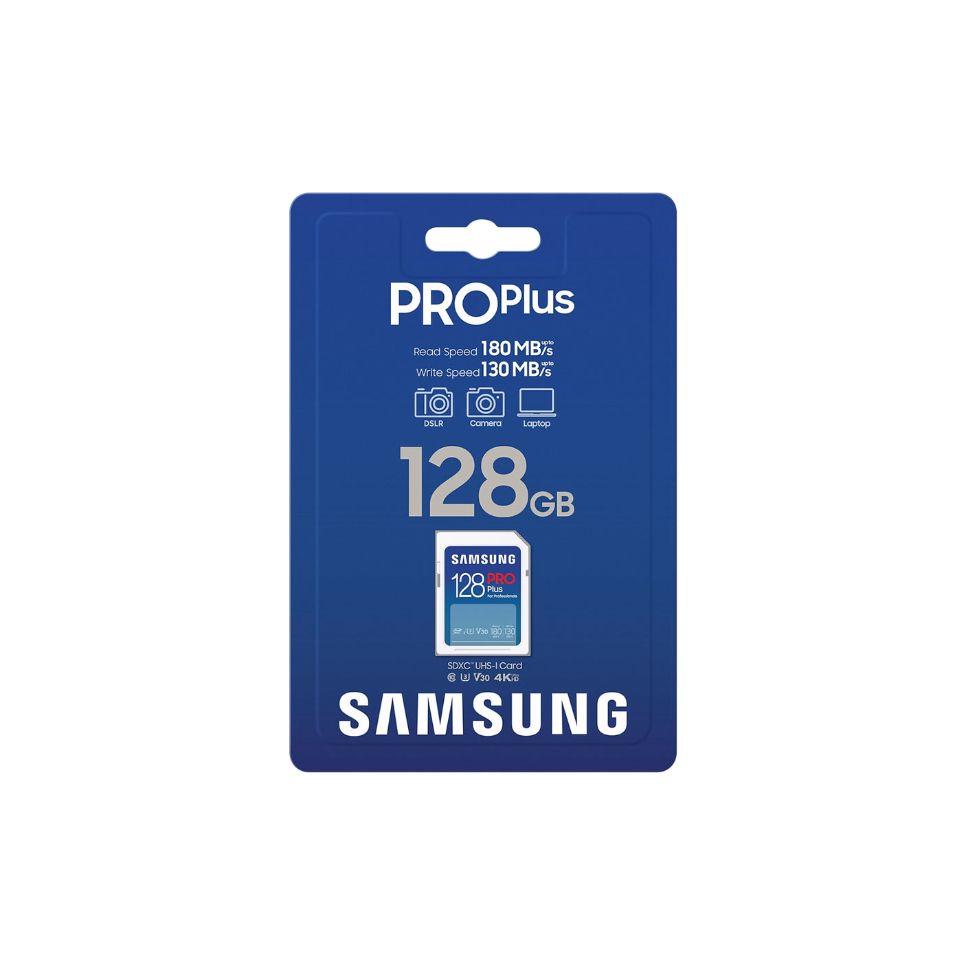 SAMSUNG PRO Plus SD Card - Scheda di memoria 128GB (2023) White