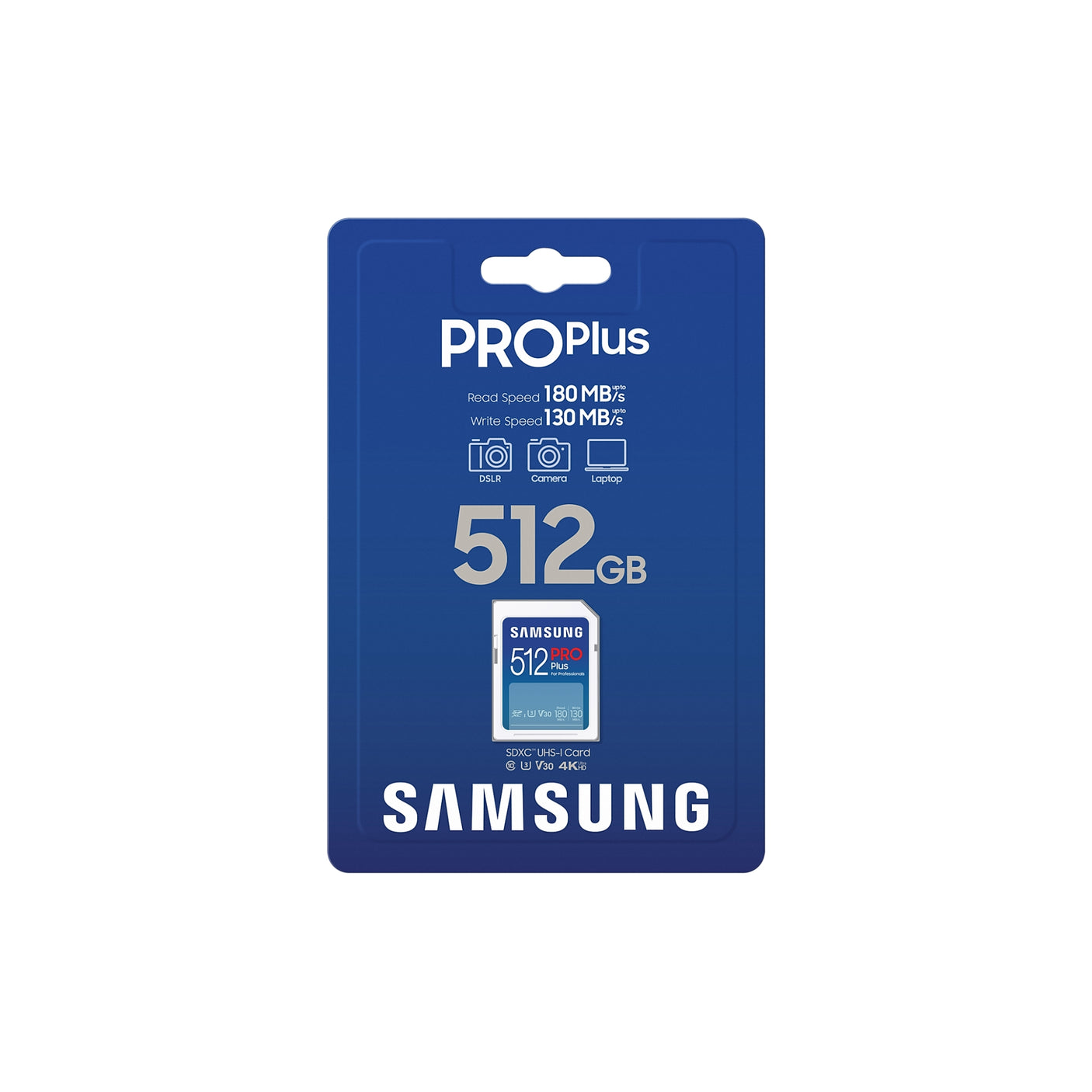 SAMSUNG PRO Plus SD Card - Scheda di memoria 512GB (2023) White