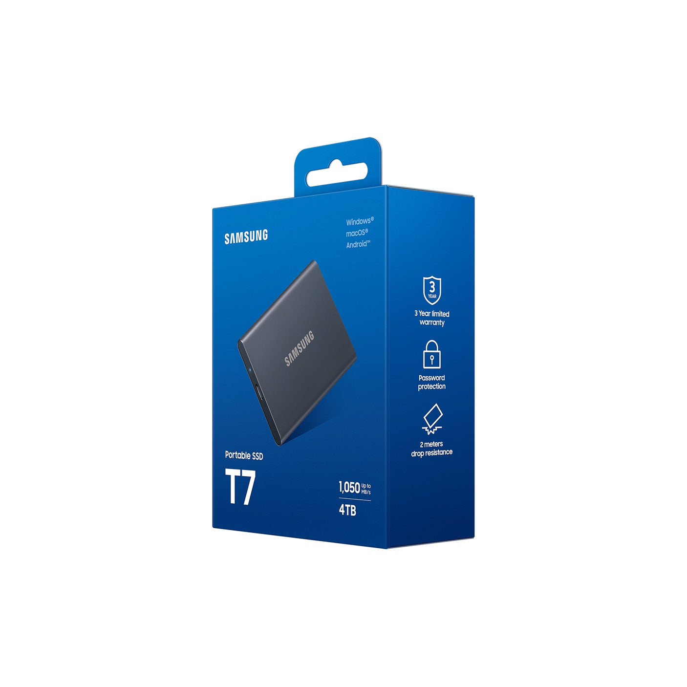 SAMSUNG Portable SSD T7 USB 3.2 4TB Titan Gray