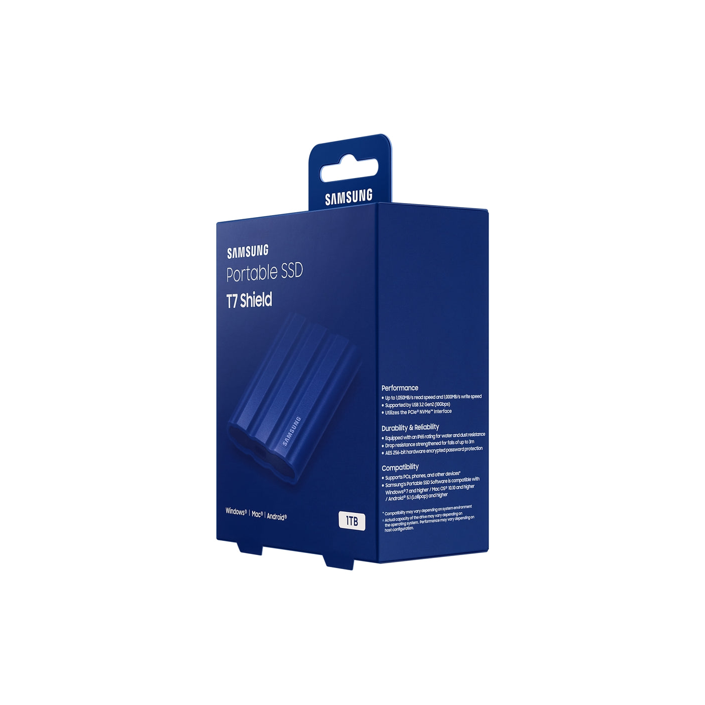 SAMSUNG Portable SSD T7 Shield USB 3.2 1TB Blu