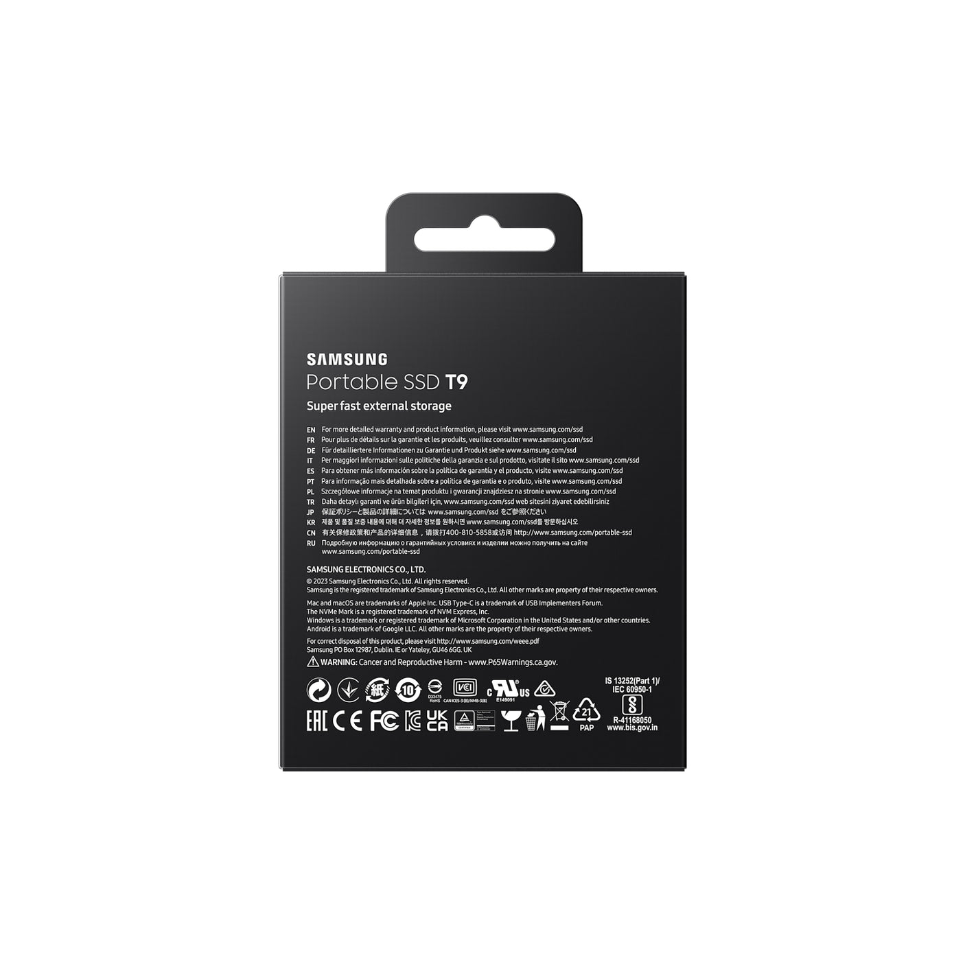 SAMSUNG Portable SSD T9 USB 3.2 2TB Black