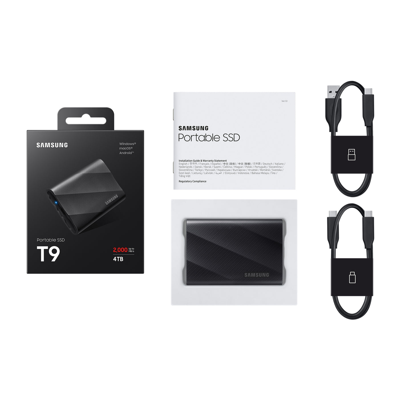 SAMSUNG Portable SSD T9 USB 3.2 4TB Black