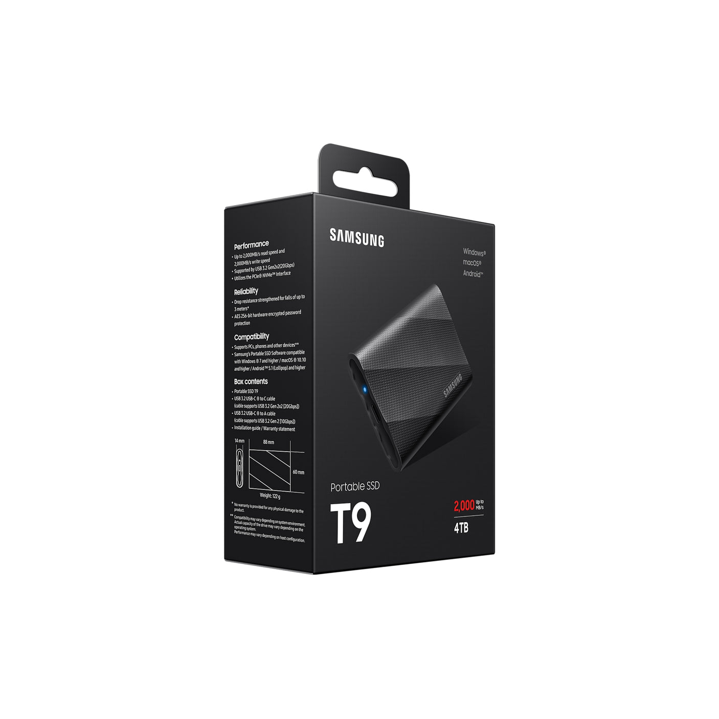 SAMSUNG Portable SSD T9 USB 3.2 4TB Black