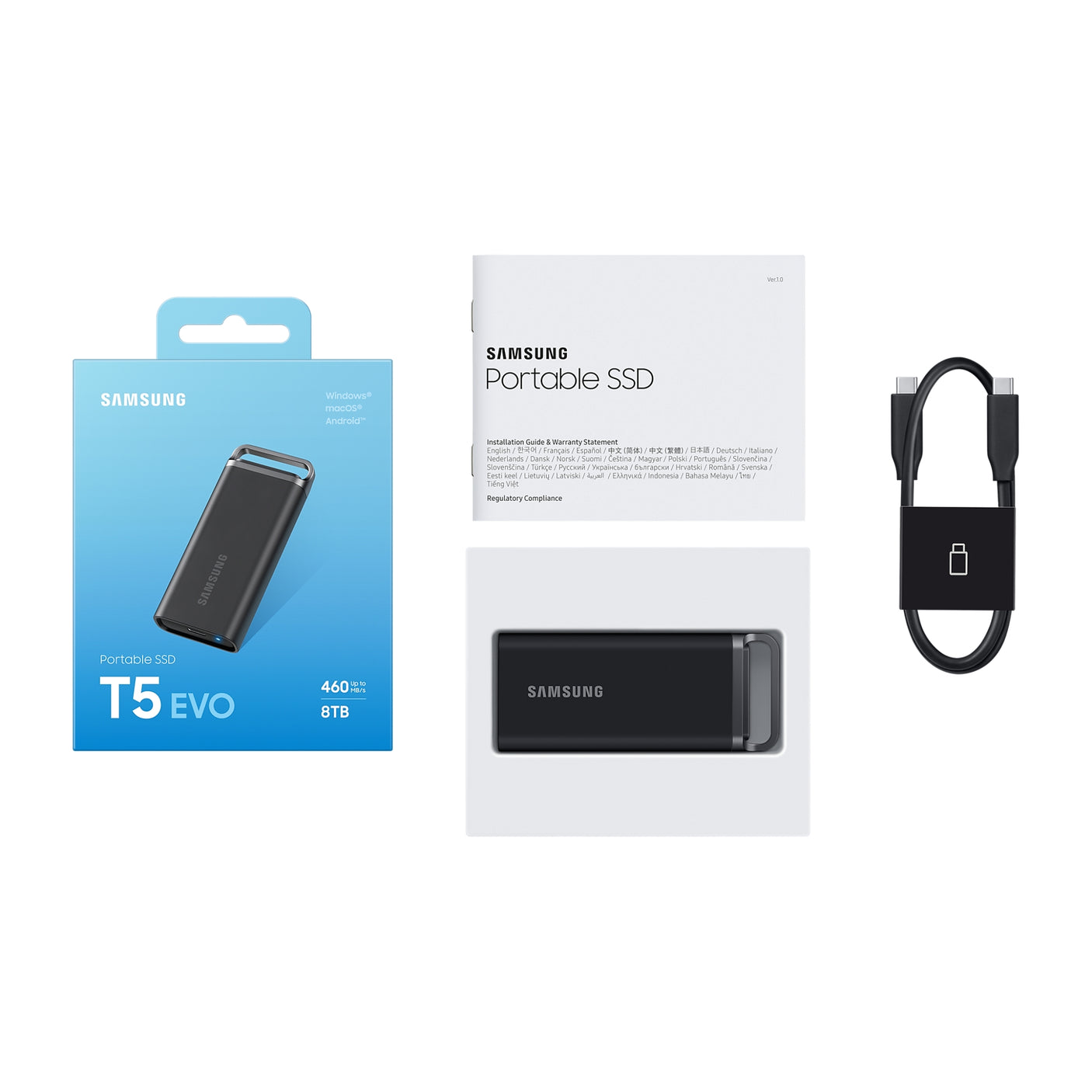 SAMSUNG Portable SSD T5 EVO USB 3.2 8TB Black