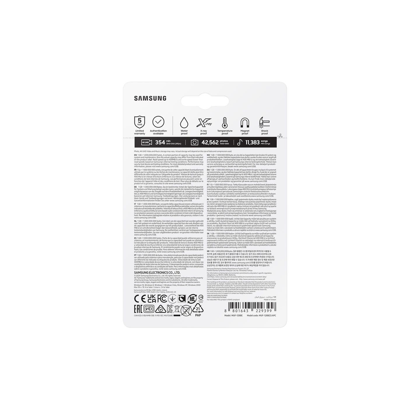 SAMSUNG BAR Plus USB 3.1 Flash Drive 128GB Silver