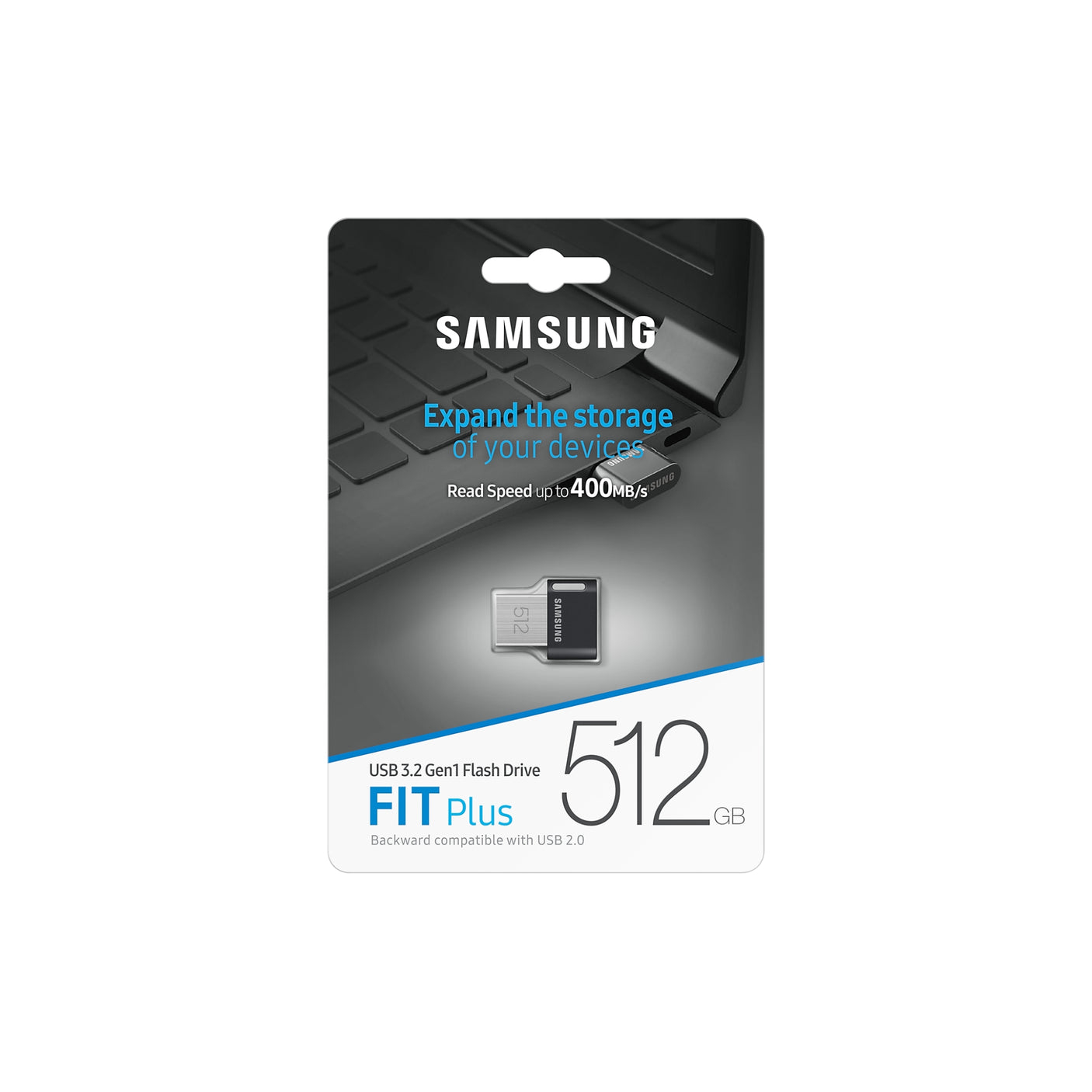 SAMSUNG FIT Plus USB 3.1 Flash Drive 512GB Gray