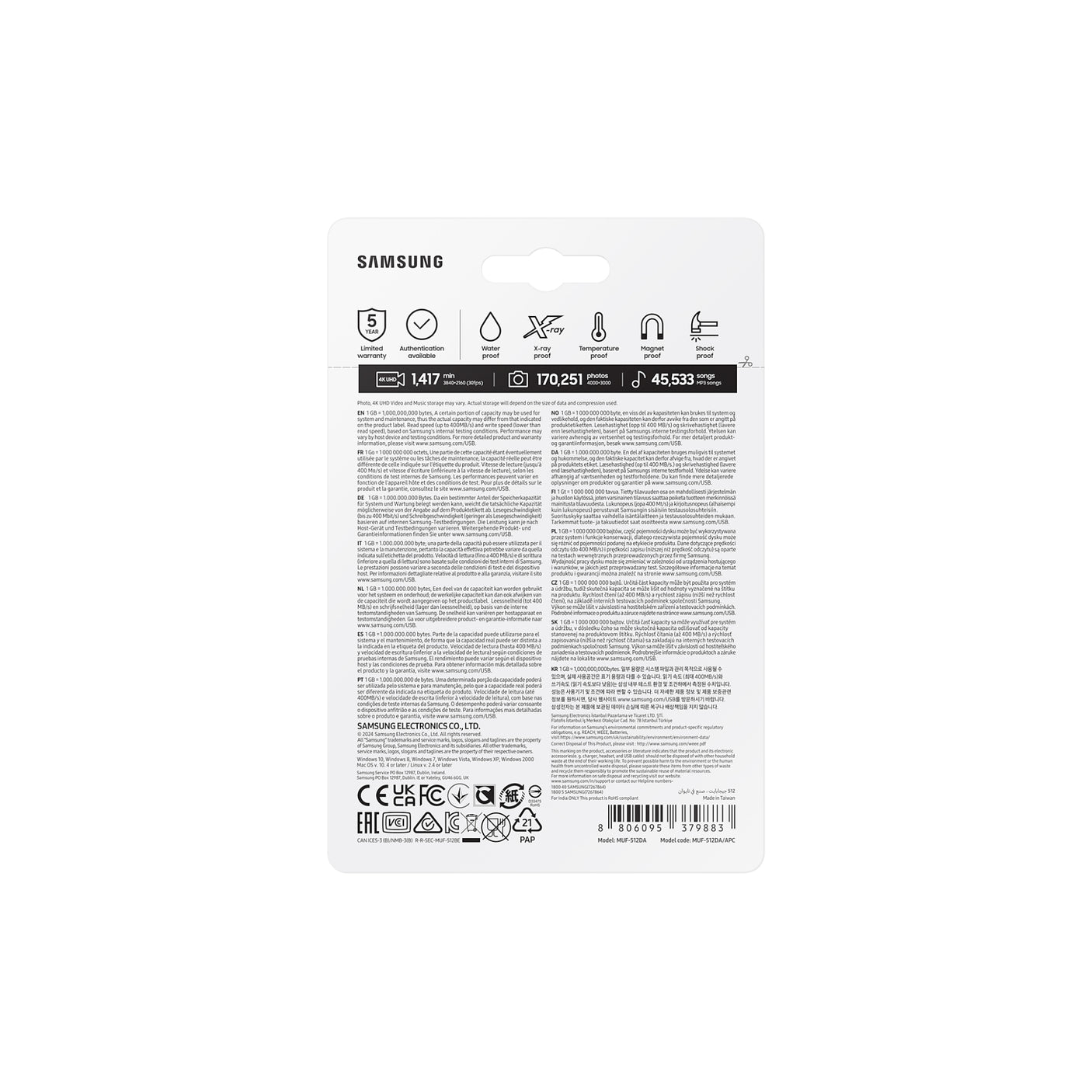 SAMSUNG Type-C USB-C Flash Drive 512GB Blue