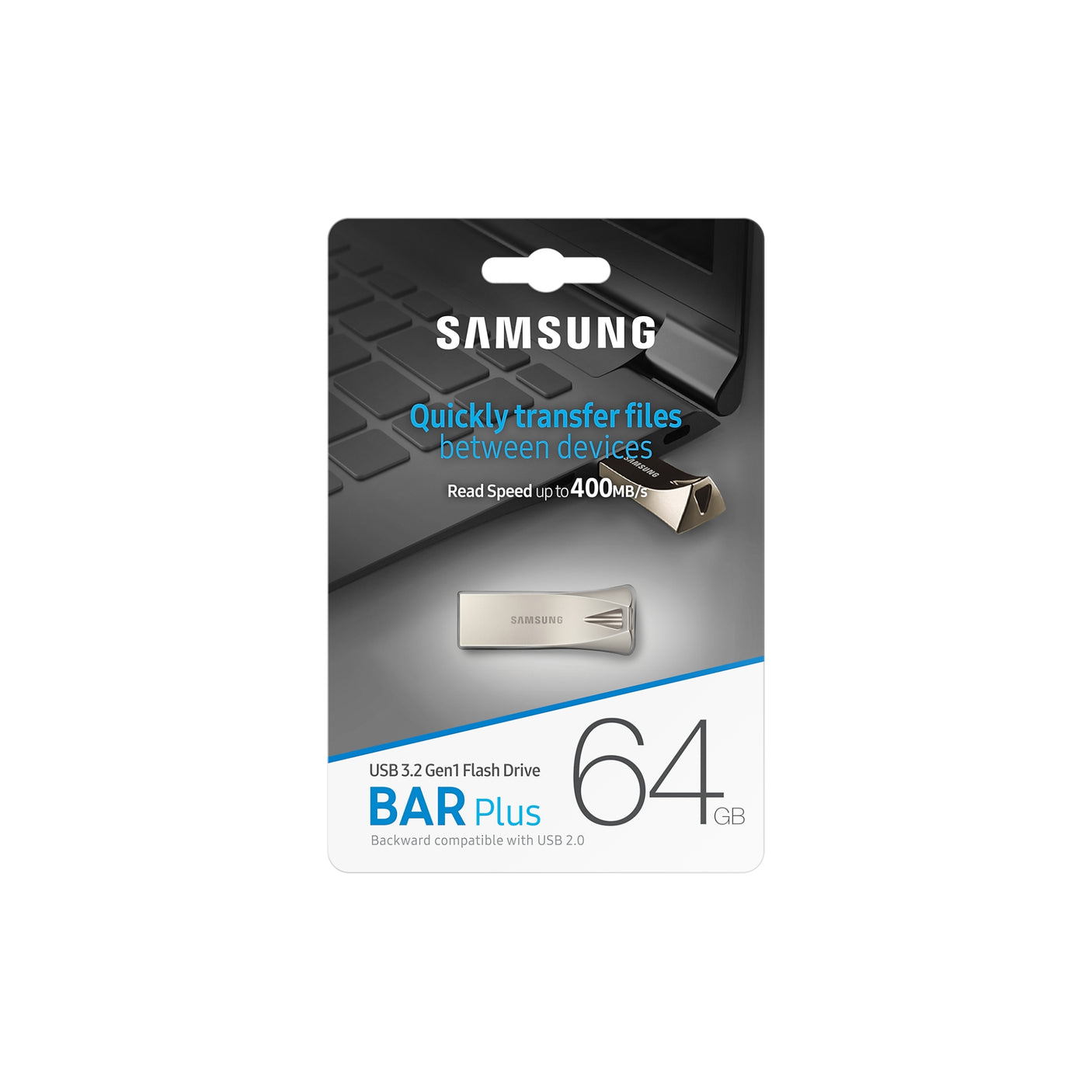 SAMSUNG BAR Plus USB 3.1 Flash Drive 64GB Silver