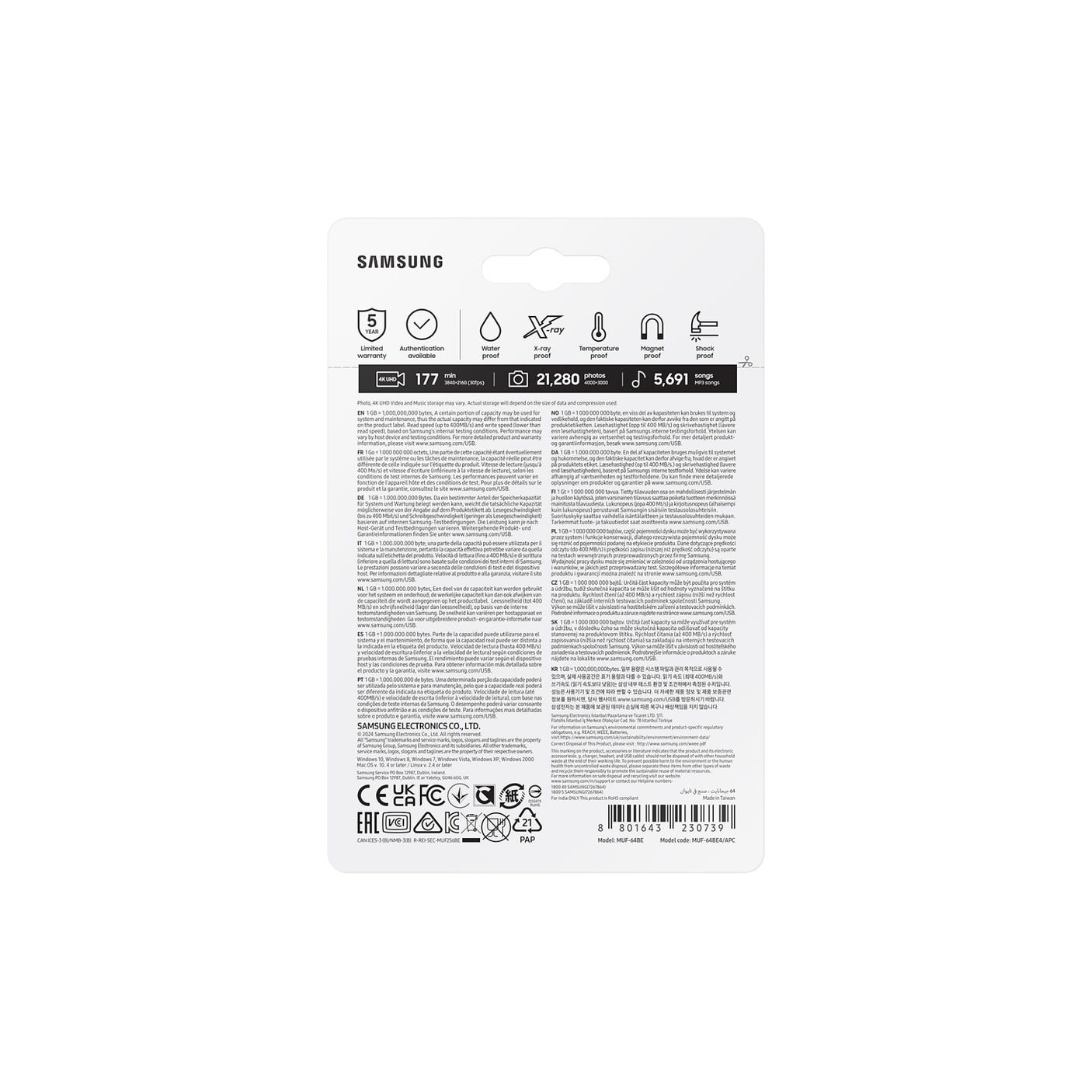 SAMSUNG BAR Plus USB 3.1 Flash Drive 64GB