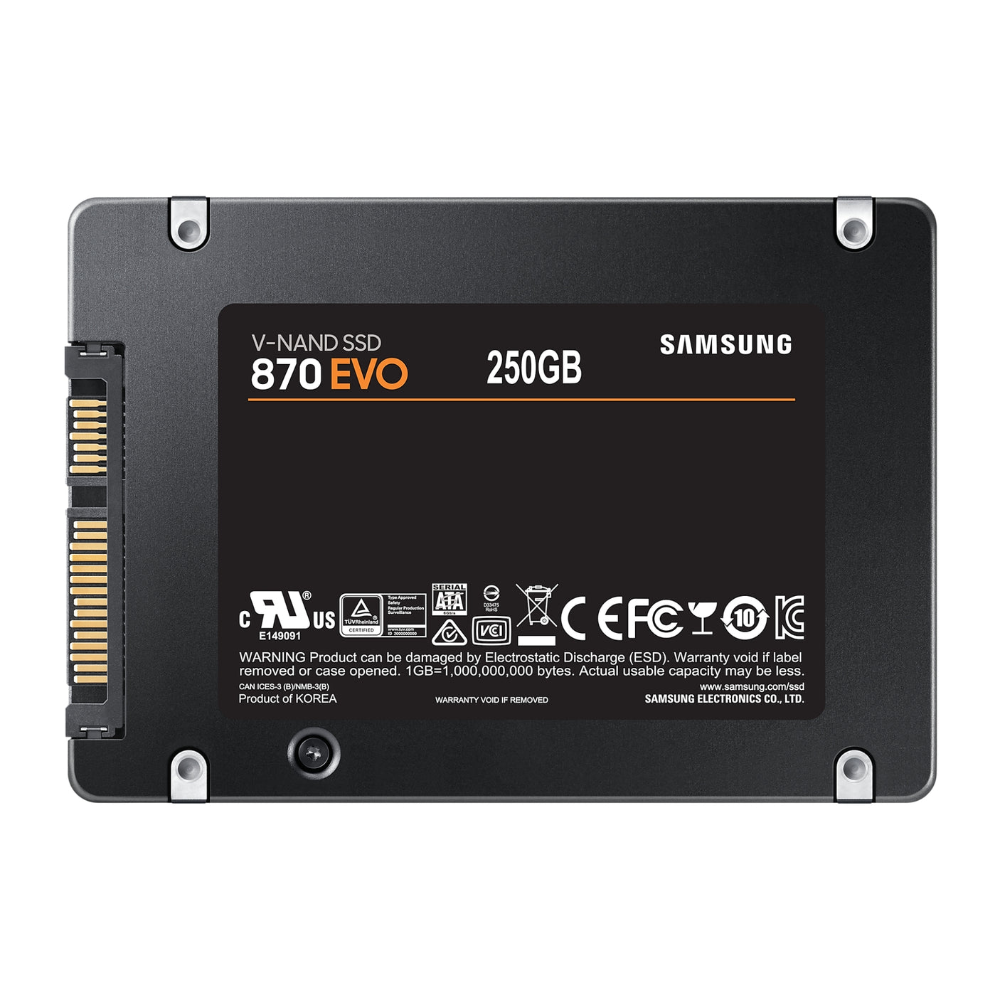 SAMSUNG 870 EVO SATA 2.5” SSD 250GB Black