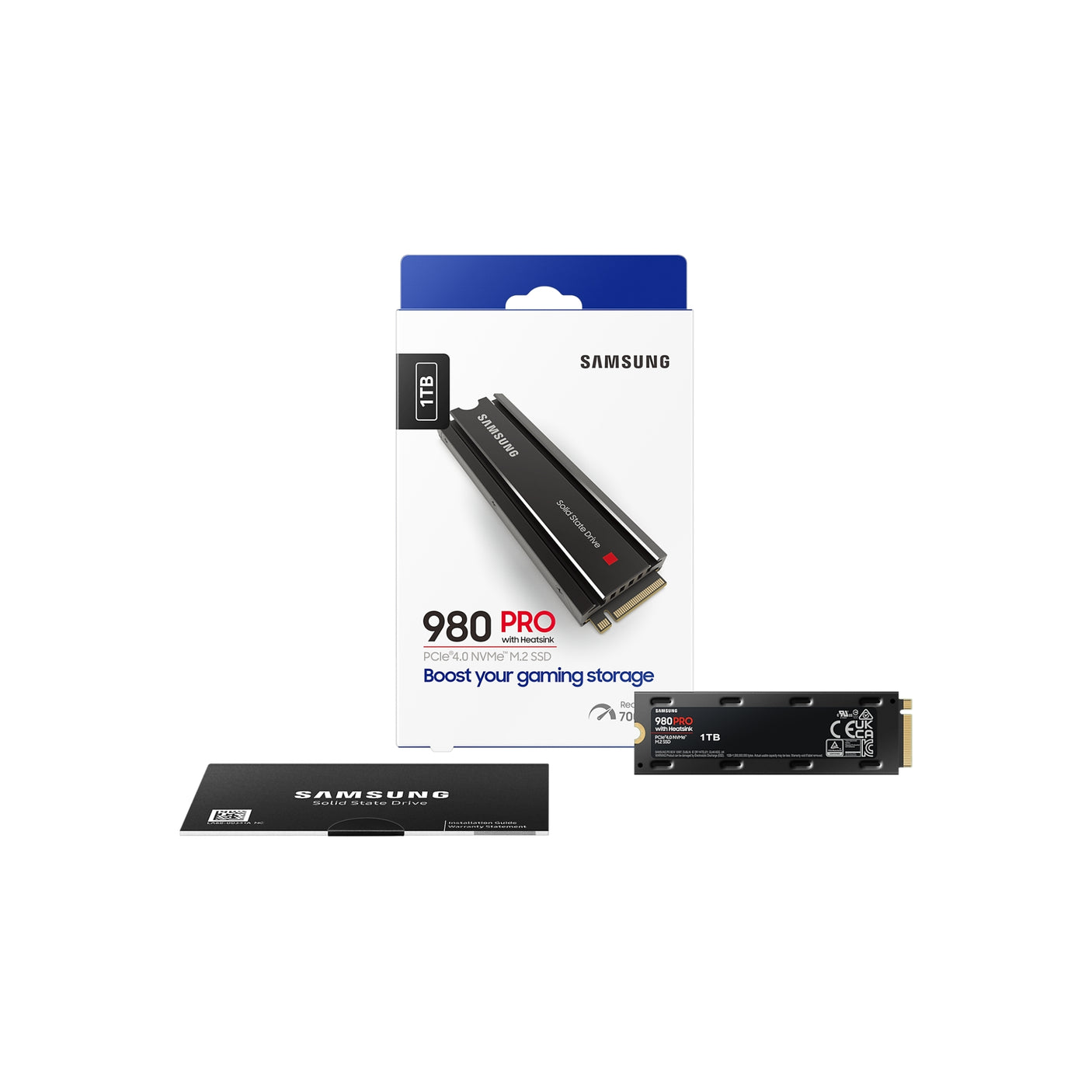 SAMSUNG 980 PRO NVMe 1TB con Dissipatore di calore, SSD interno Black