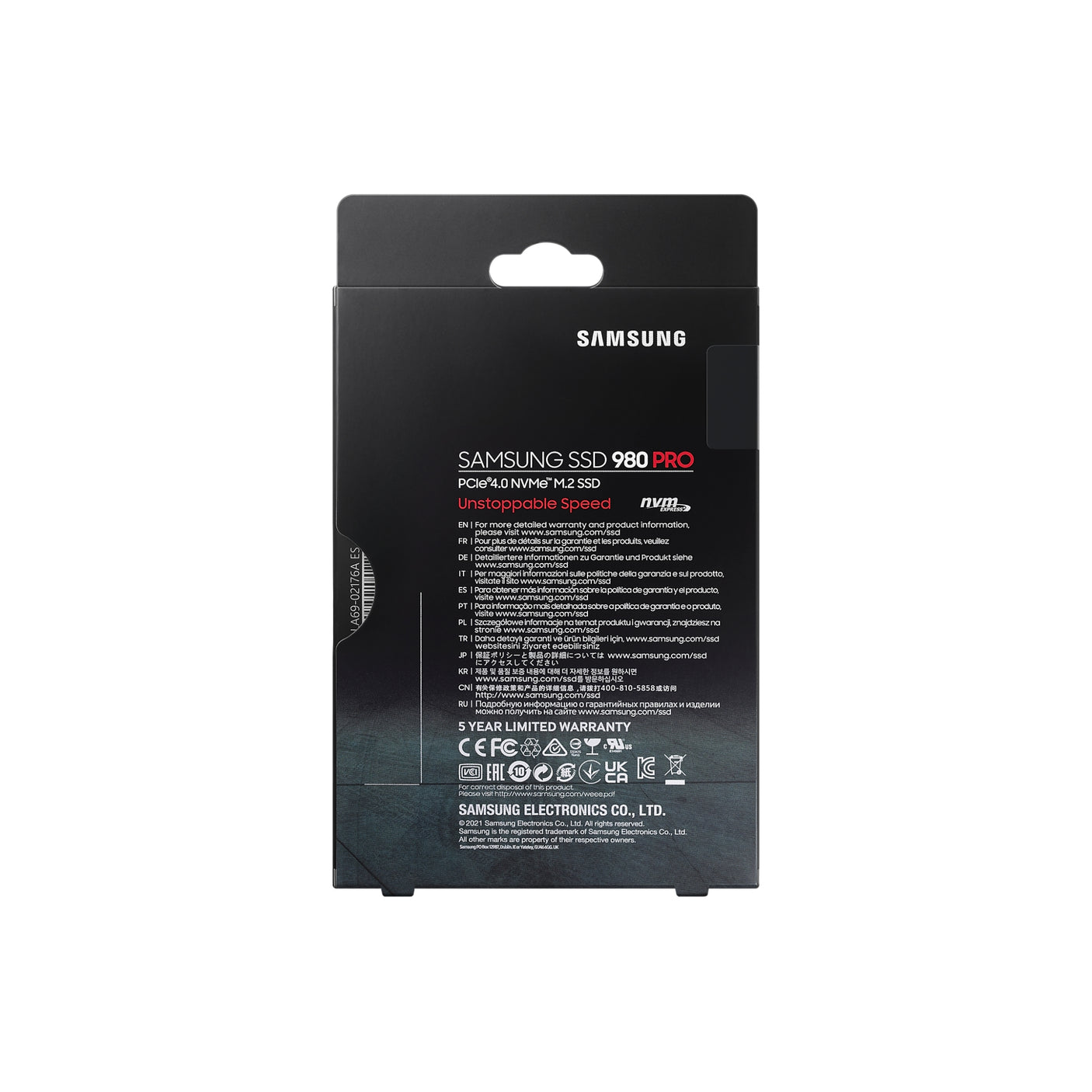 SAMSUNG 980 PRO NVMe M.2 SSD 2TB, SSD interno Black